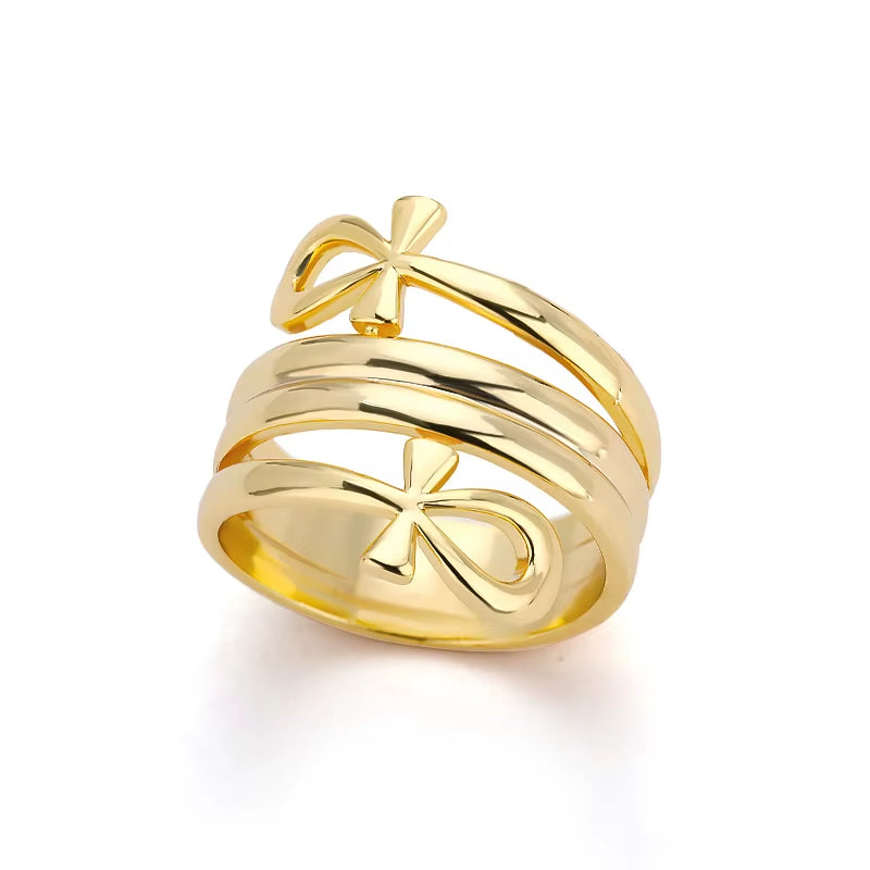 Gold-Tone Stainless Steel Adjustable Band (Unisex)