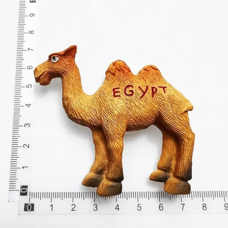 Egyptian Pharaoh & Anubis Fridge Magnet Resin Souvenir Decorative Accent