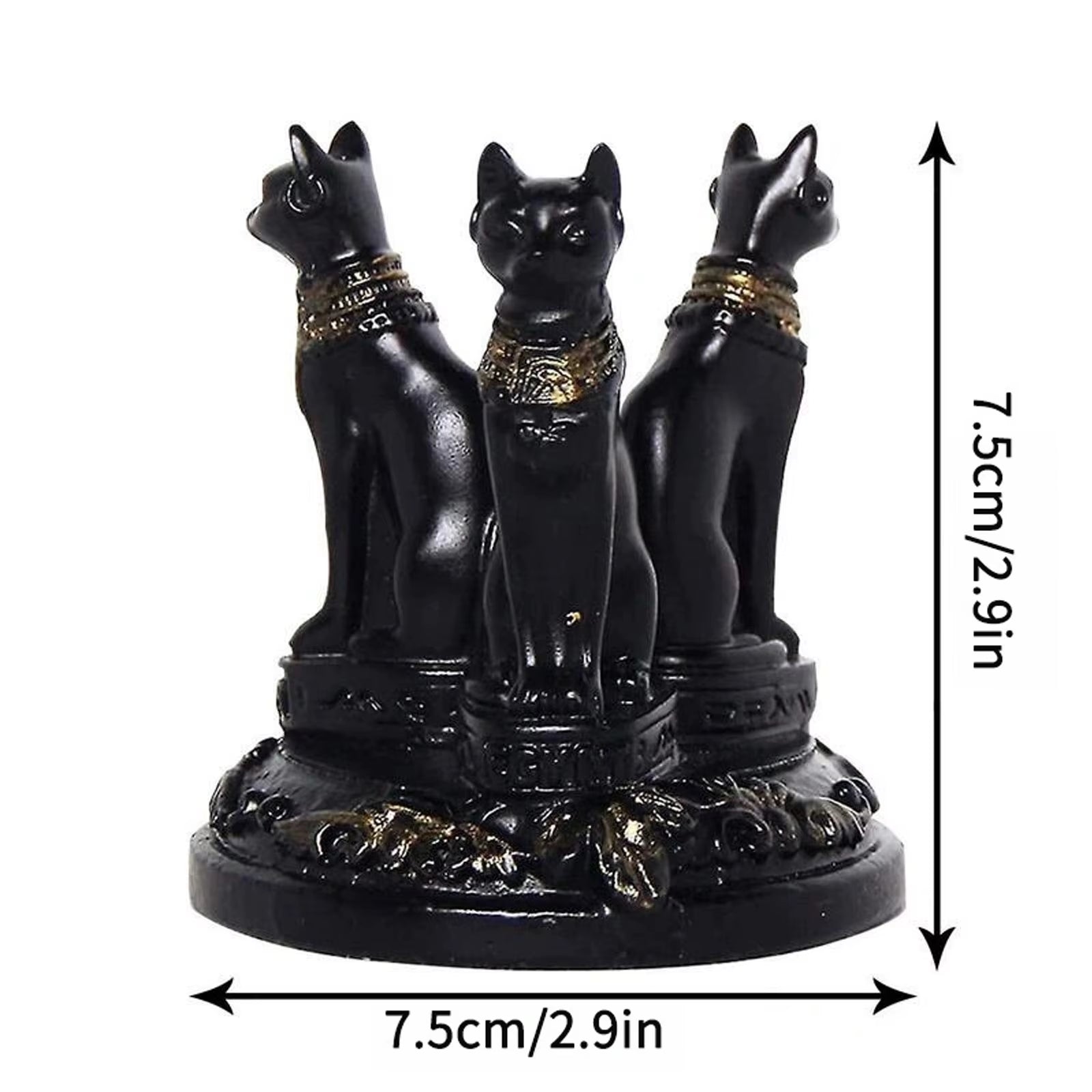 The Triple Guardian of Bastet Crystal Sphere Stand