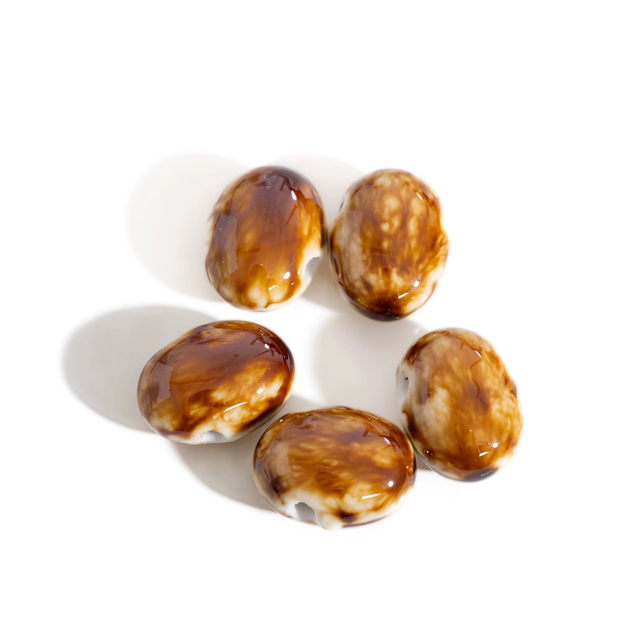 Imperial Kiln Ceramic Beads 5-Piece Porcelain Set – Vintage Restoration Style (