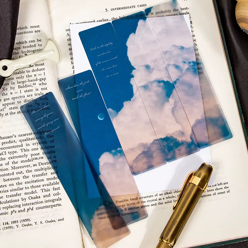 Space Tour Series PVC Bookmarks Moon & Dusk Theme – 5 Pieces per Pack