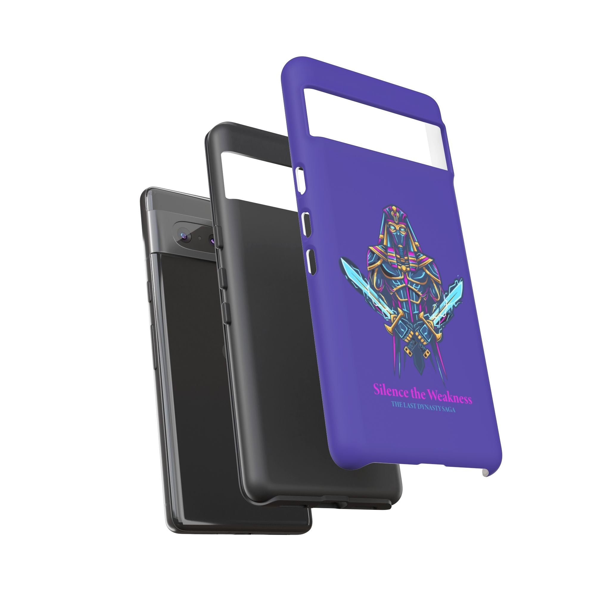 Phone Case — Neon Pharaoh Dual Swords "Silence the Weakness"
