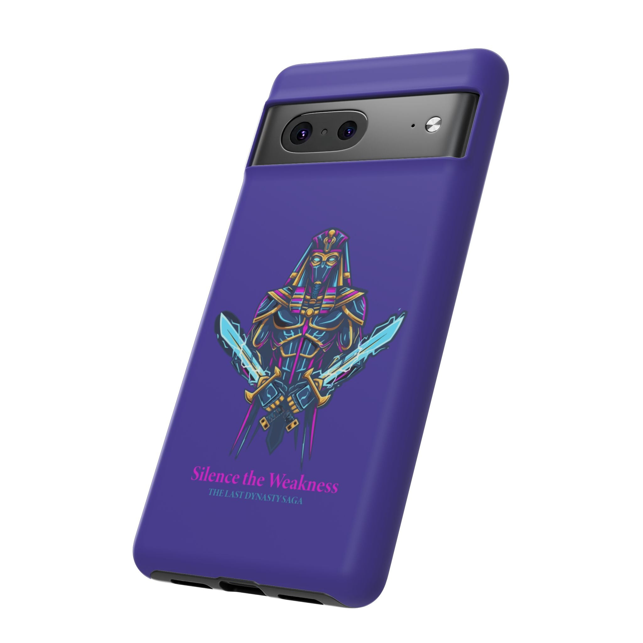 Phone Case — Neon Pharaoh Dual Swords "Silence the Weakness"
