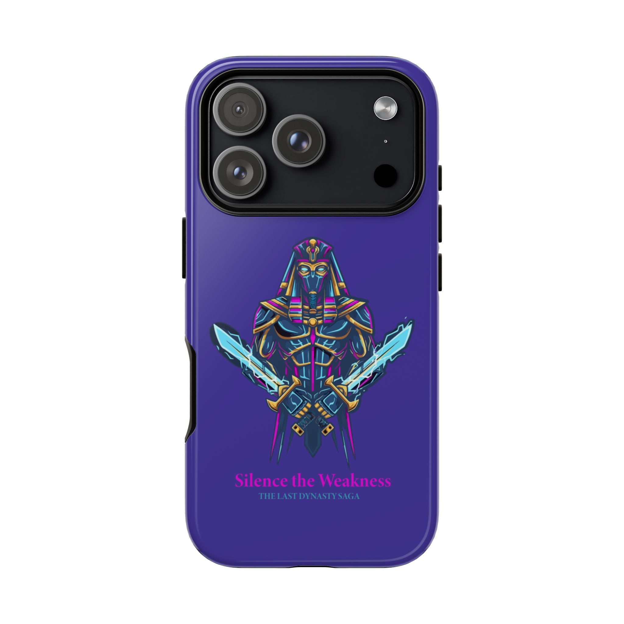 Phone Case — Neon Pharaoh Dual Swords "Silence the Weakness"