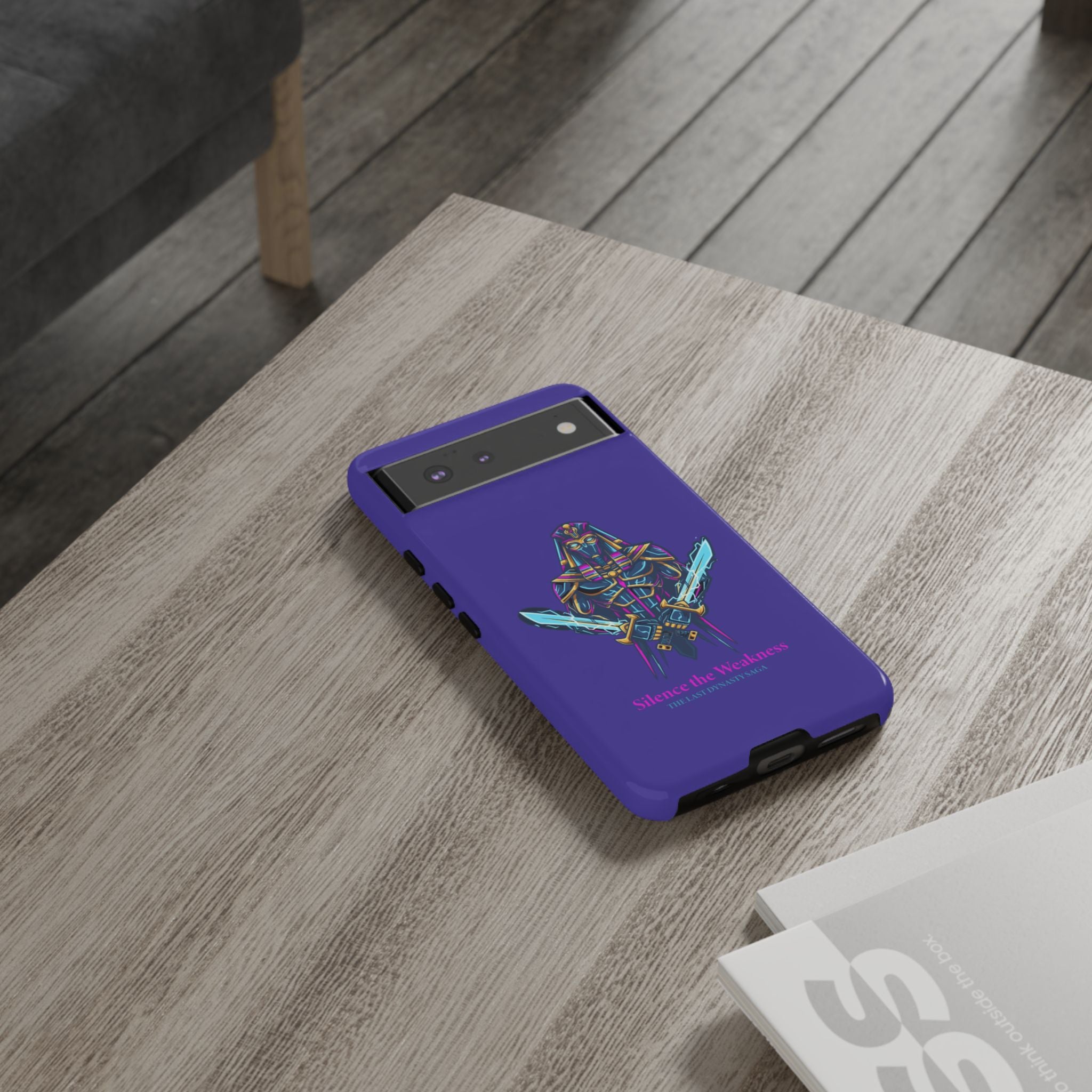 Phone Case — Neon Pharaoh Dual Swords "Silence the Weakness"