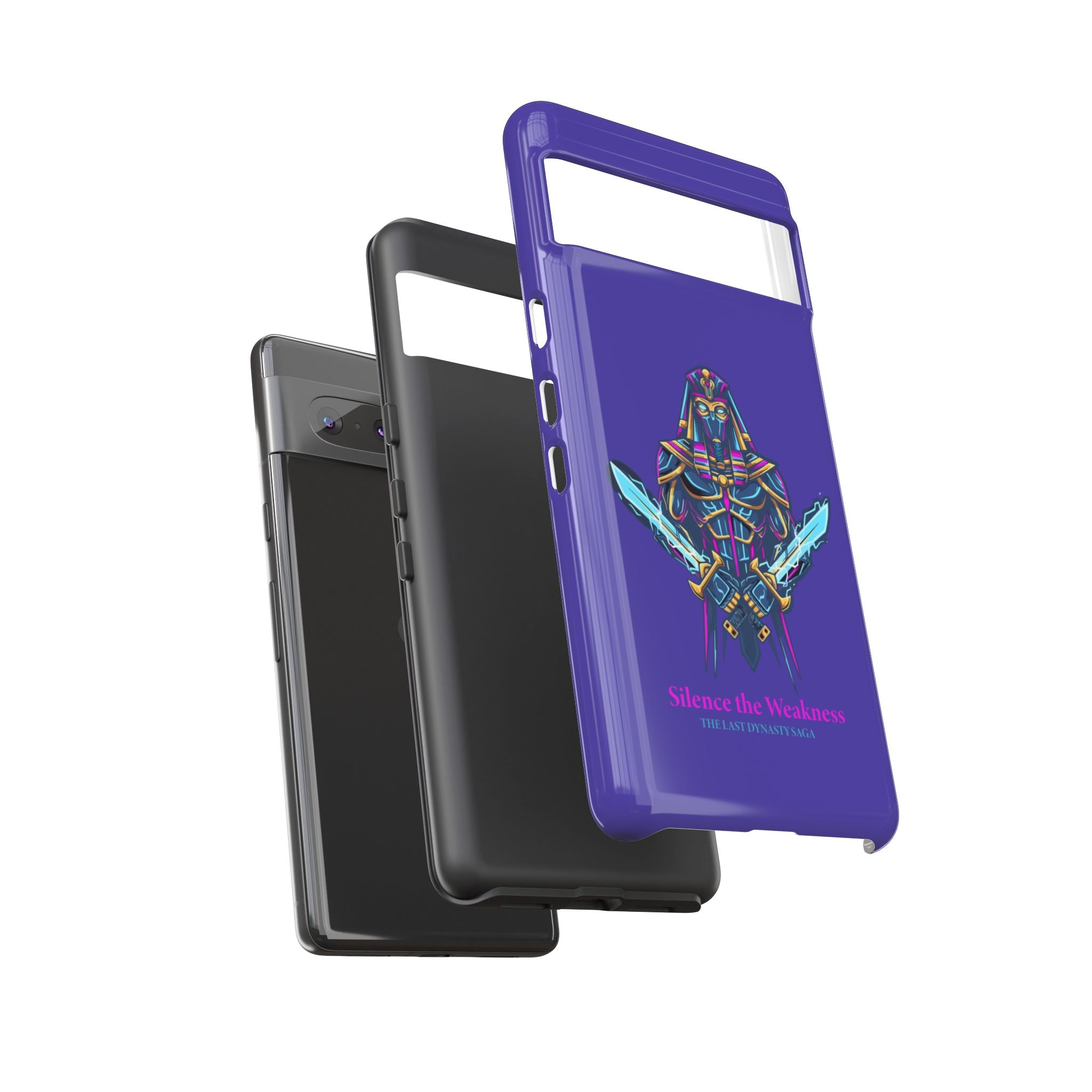 Phone Case — Neon Pharaoh Dual Swords "Silence the Weakness"