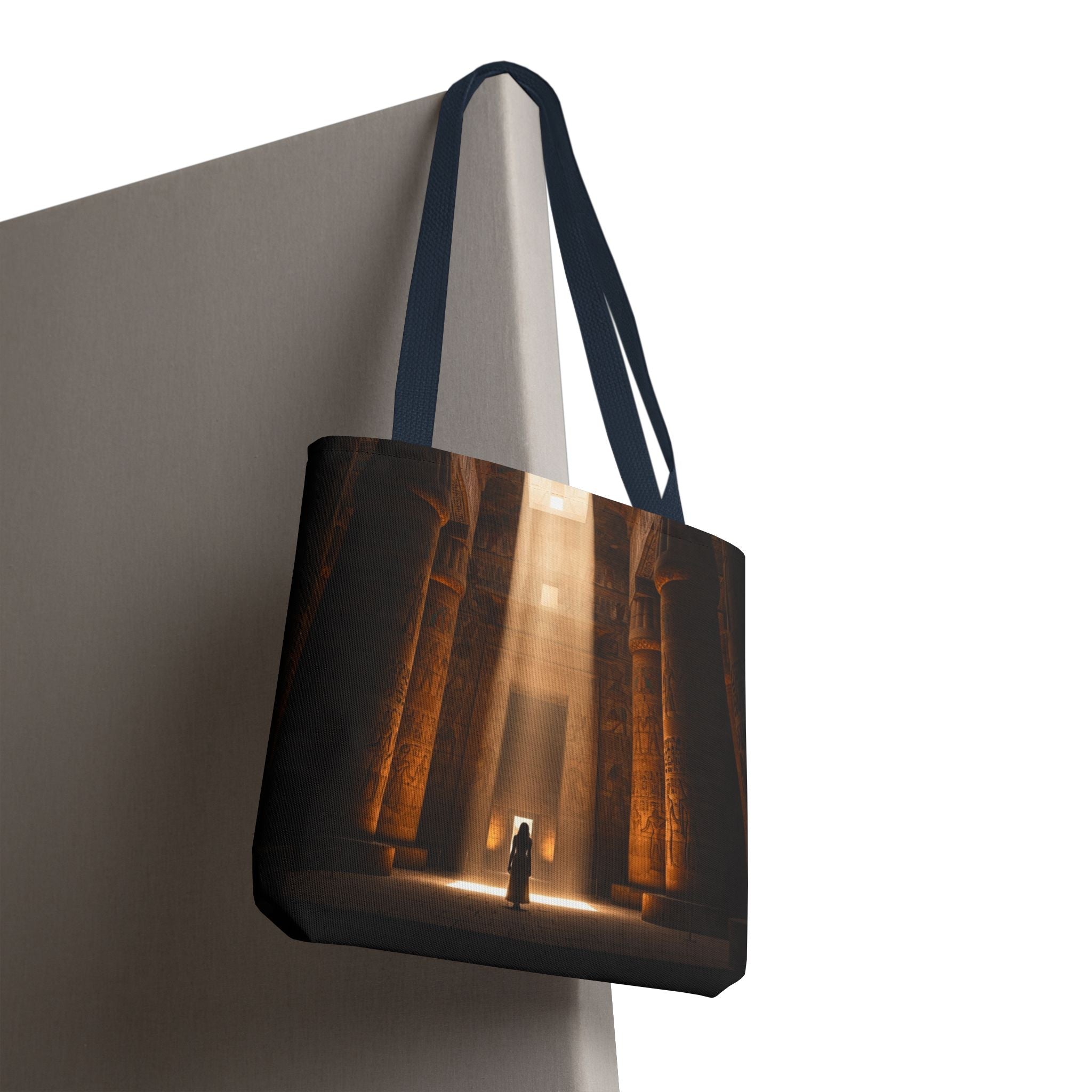 Mystic Temple Tote Bag — Ancient Light & Symbolic Wheel AOP Tote