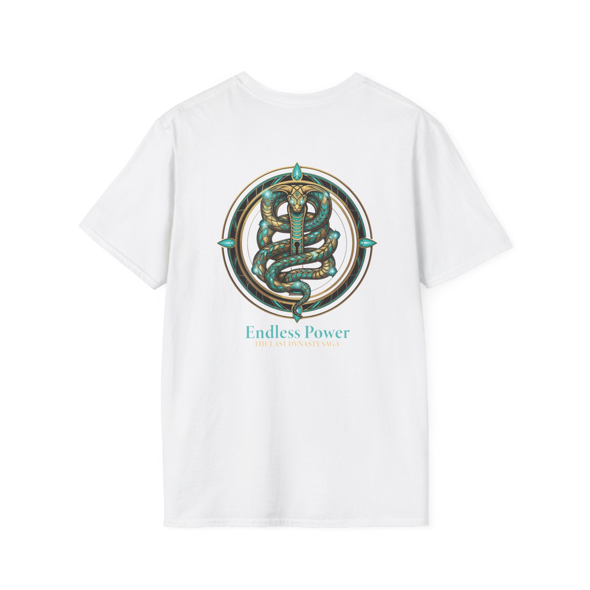 Egyptian Pharaoh Chest & Serpent Back T-Shirt — "This Is Your Awakening / Endless Power"