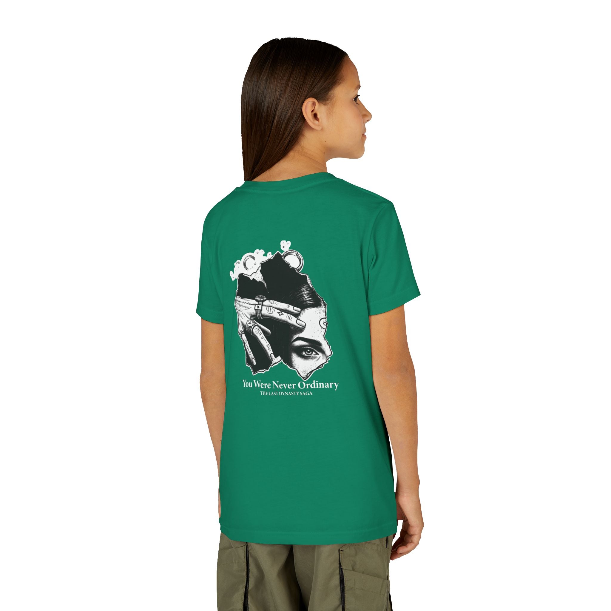 Youth Graphic Tee — THE SAGA Compass & Abstract Hero&