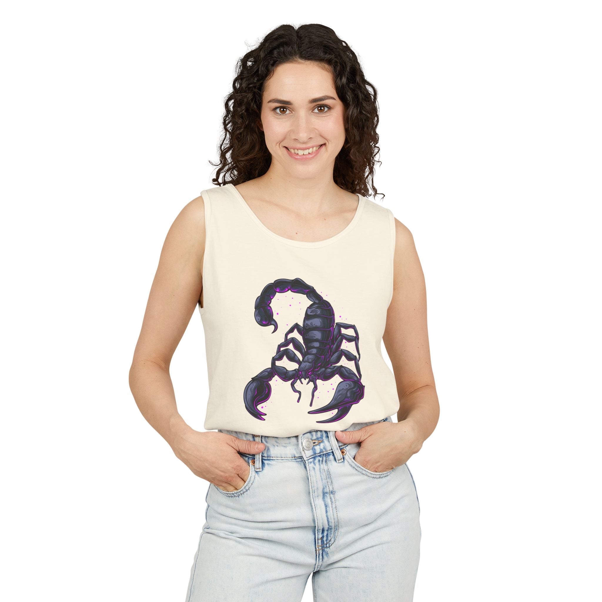Scorpion Graphic Tank Top — Dark Cosmic Scorpion Art