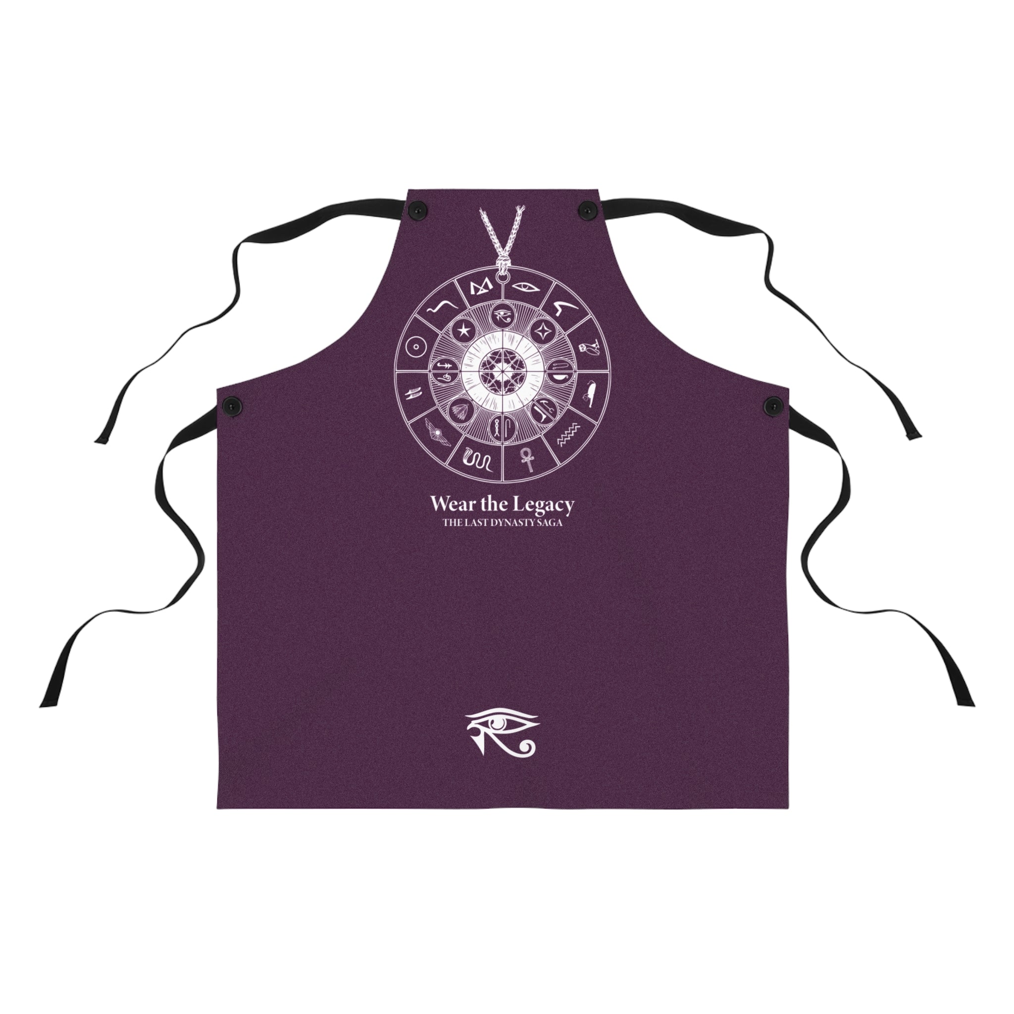 THE SAGA Compass Wheel Apron — "Wear the Legacy" SIGIL Kitchen Apron