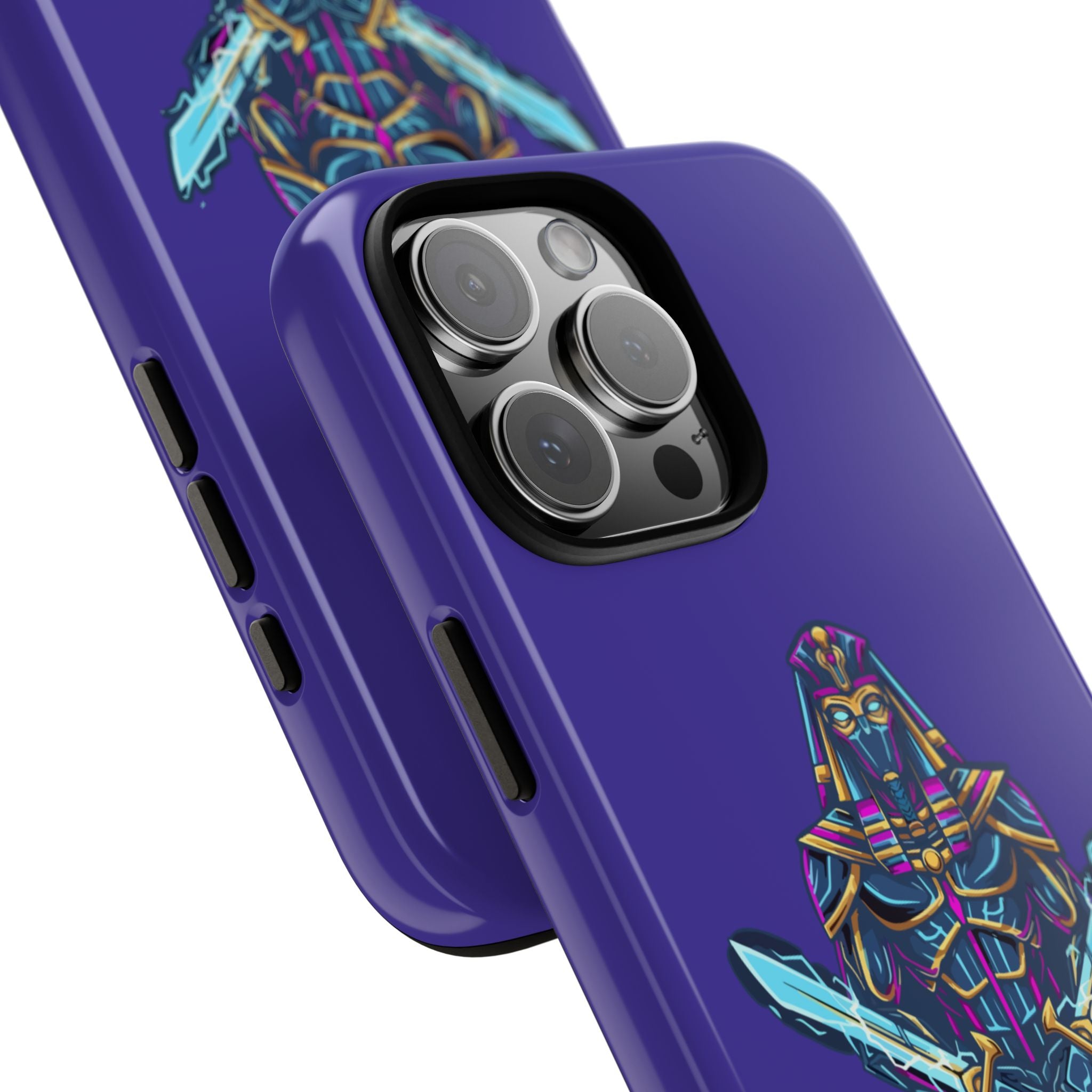 Phone Case — Neon Pharaoh Dual Swords "Silence the Weakness"