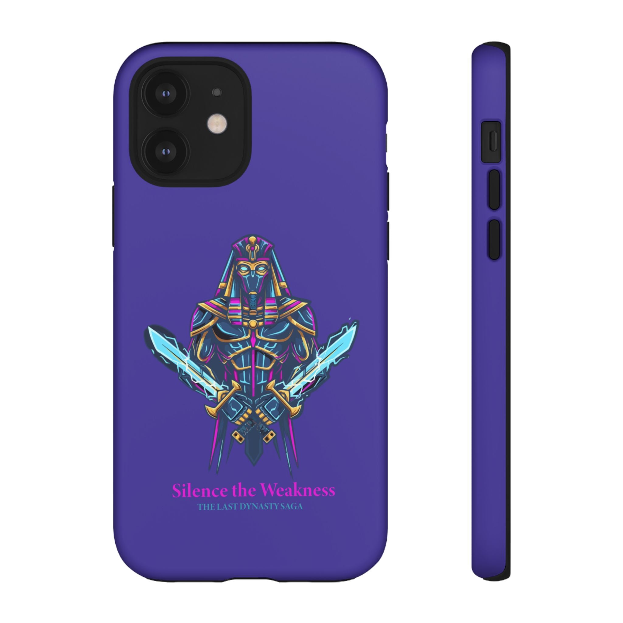 Phone Case — Neon Pharaoh Dual Swords "Silence the Weakness"