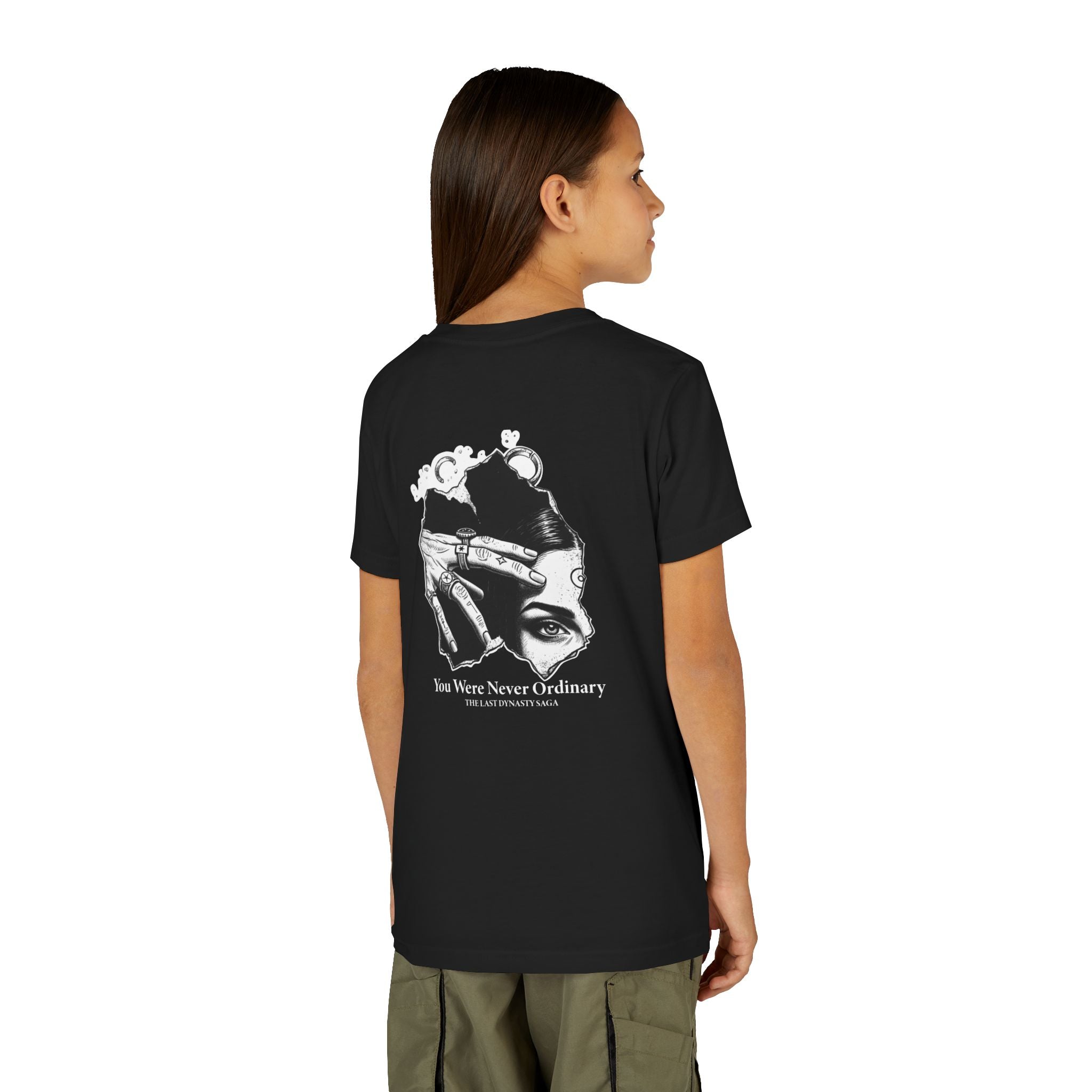 Youth Graphic Tee — THE SAGA Compass & Abstract Hero&