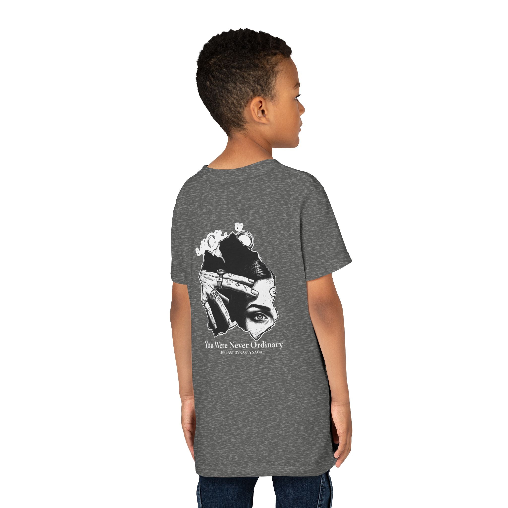 Youth Graphic Tee — THE SAGA Compass & Abstract Hero&