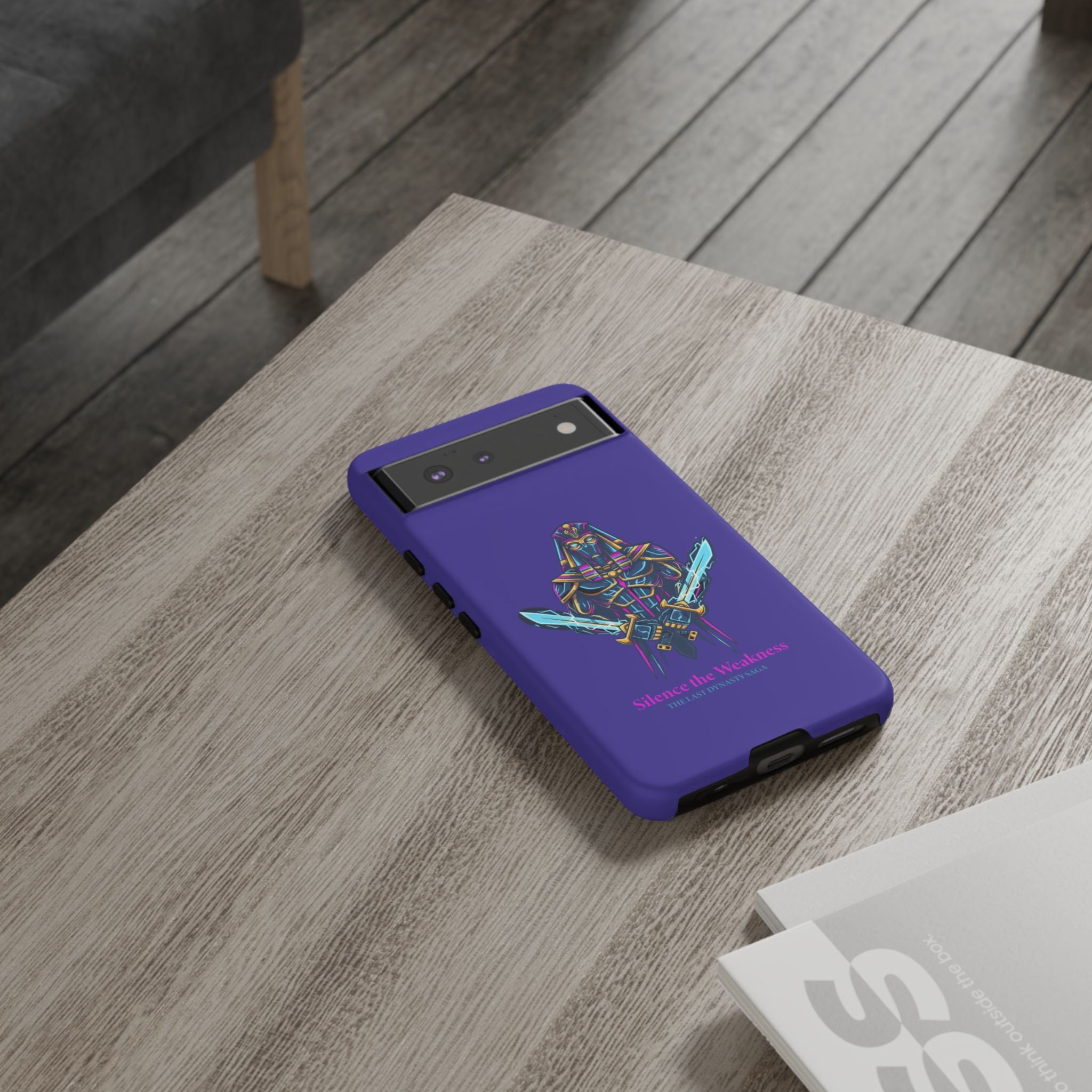 Phone Case — Neon Pharaoh Dual Swords "Silence the Weakness"