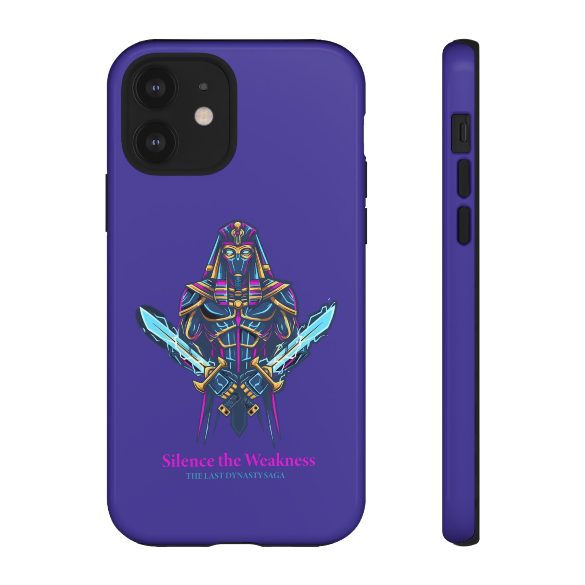 Phone Case — Neon Pharaoh Dual Swords "Silence the Weakness"