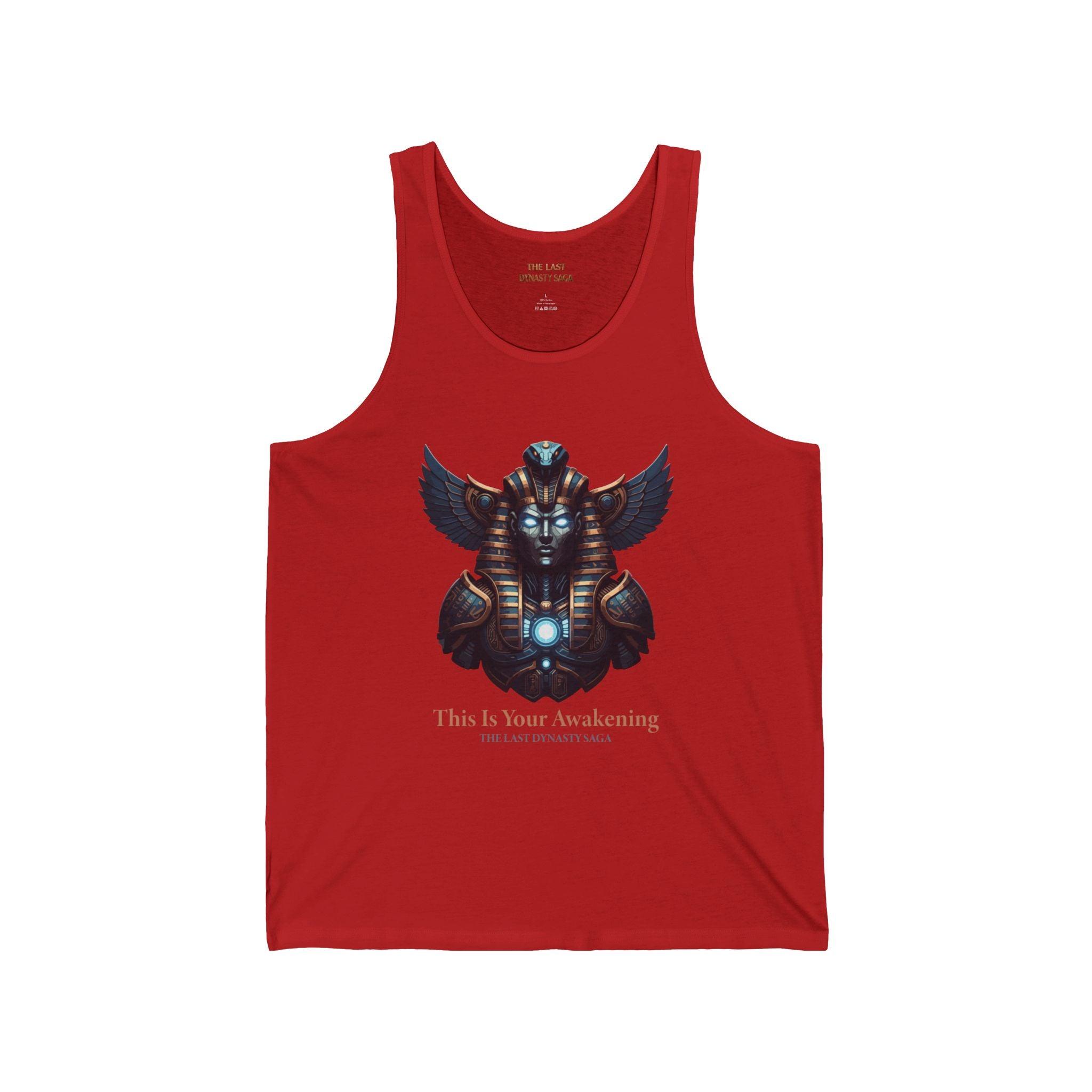 Egyptian Scarab & Eye Tank Top — "This Is Your Awakening" Spiritual Graphic Tank
