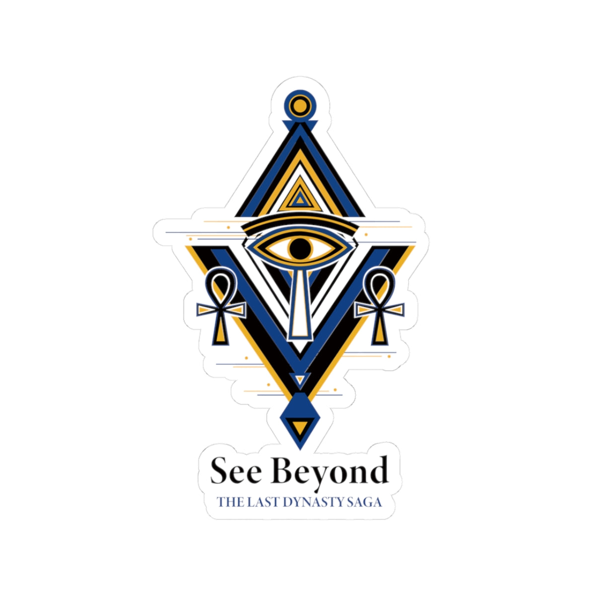 Last Dynasty Saga Sticker — Minimalist Retro Game Logo Kiss-Cut Sticker