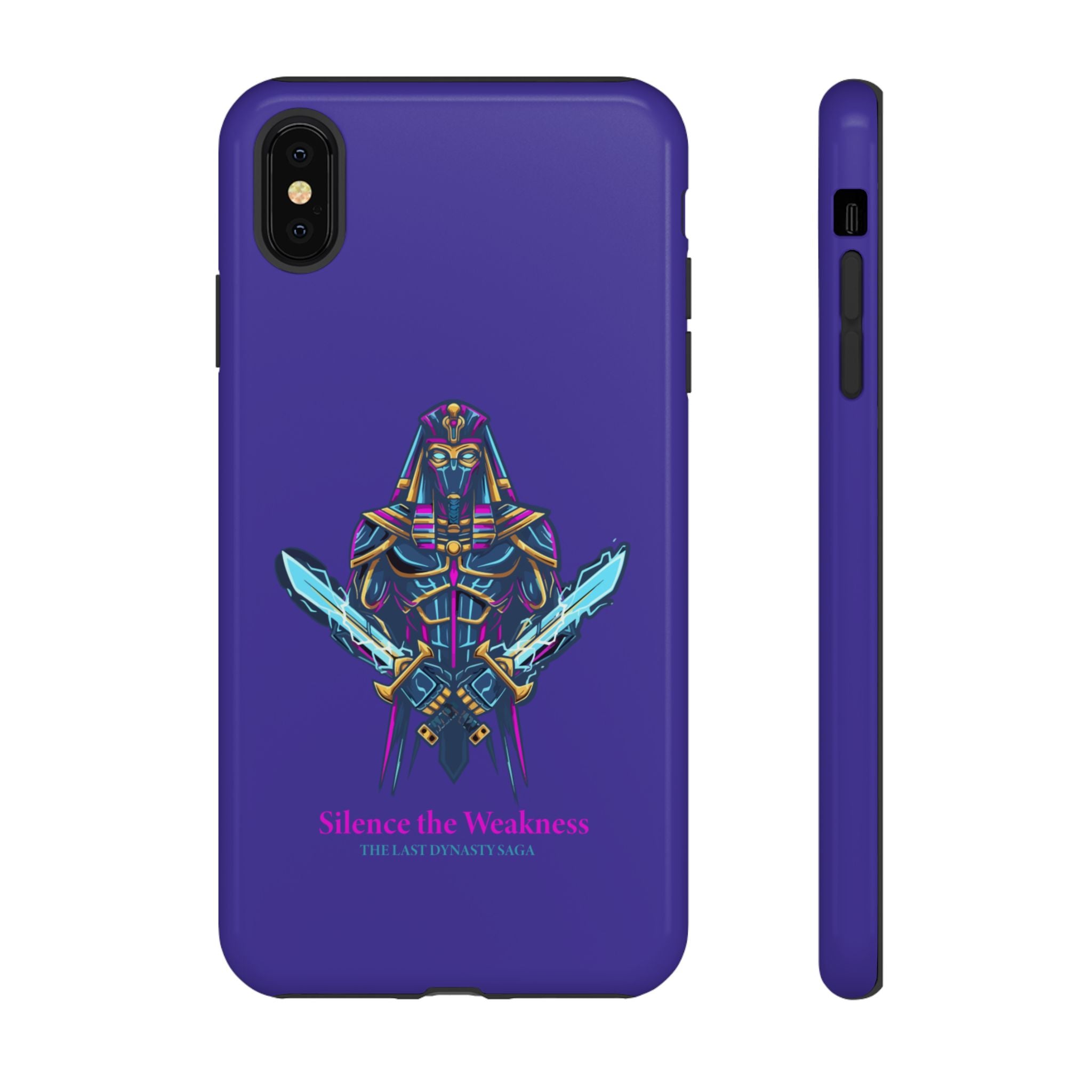 Phone Case — Neon Pharaoh Dual Swords "Silence the Weakness"