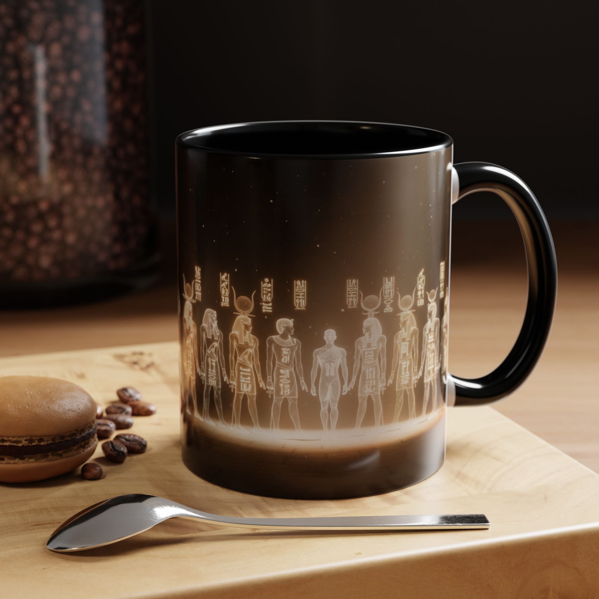 Egyptian Gods Lineup Coffee Mug — Ancient Deities Accent Mug (11/15oz)