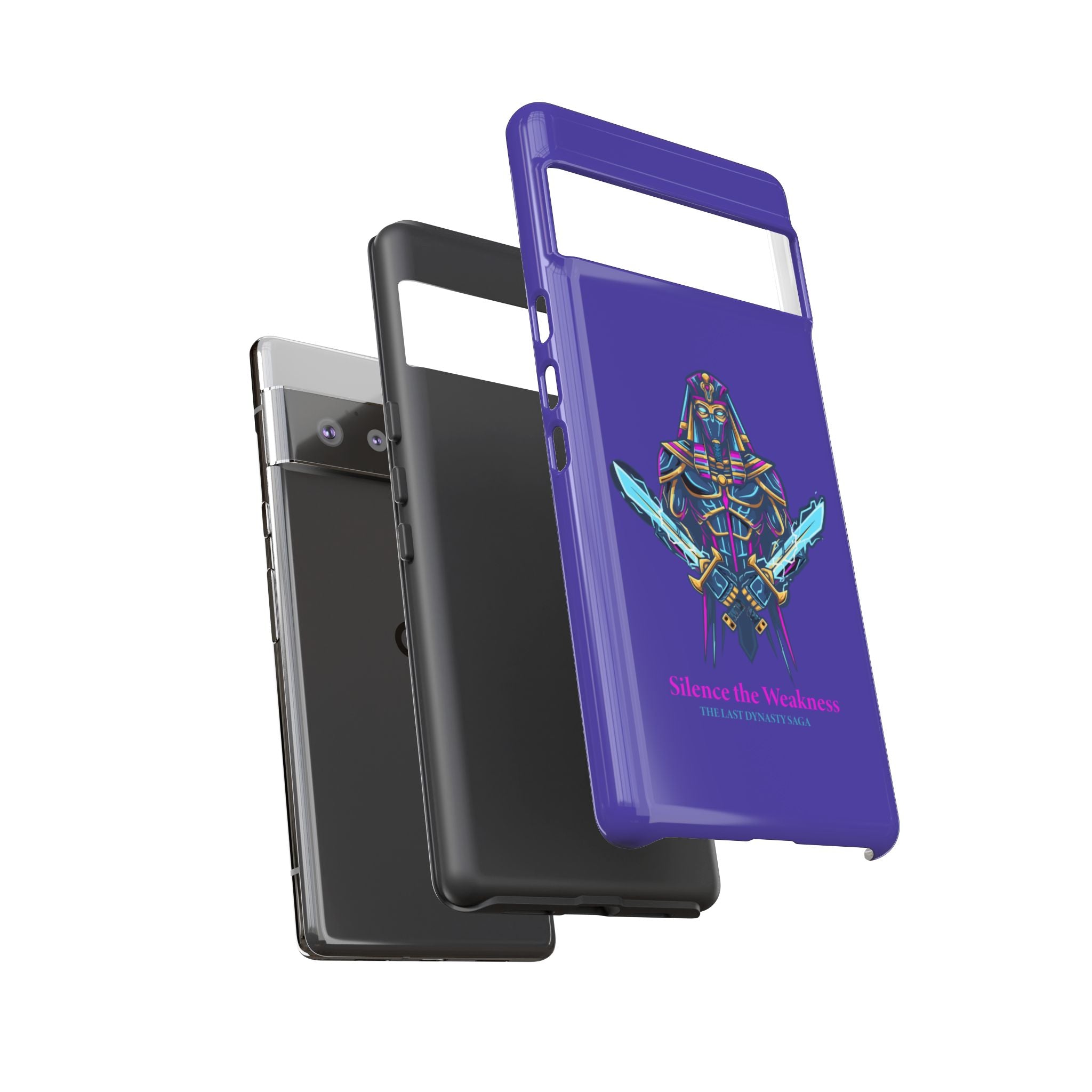 Phone Case — Neon Pharaoh Dual Swords "Silence the Weakness"