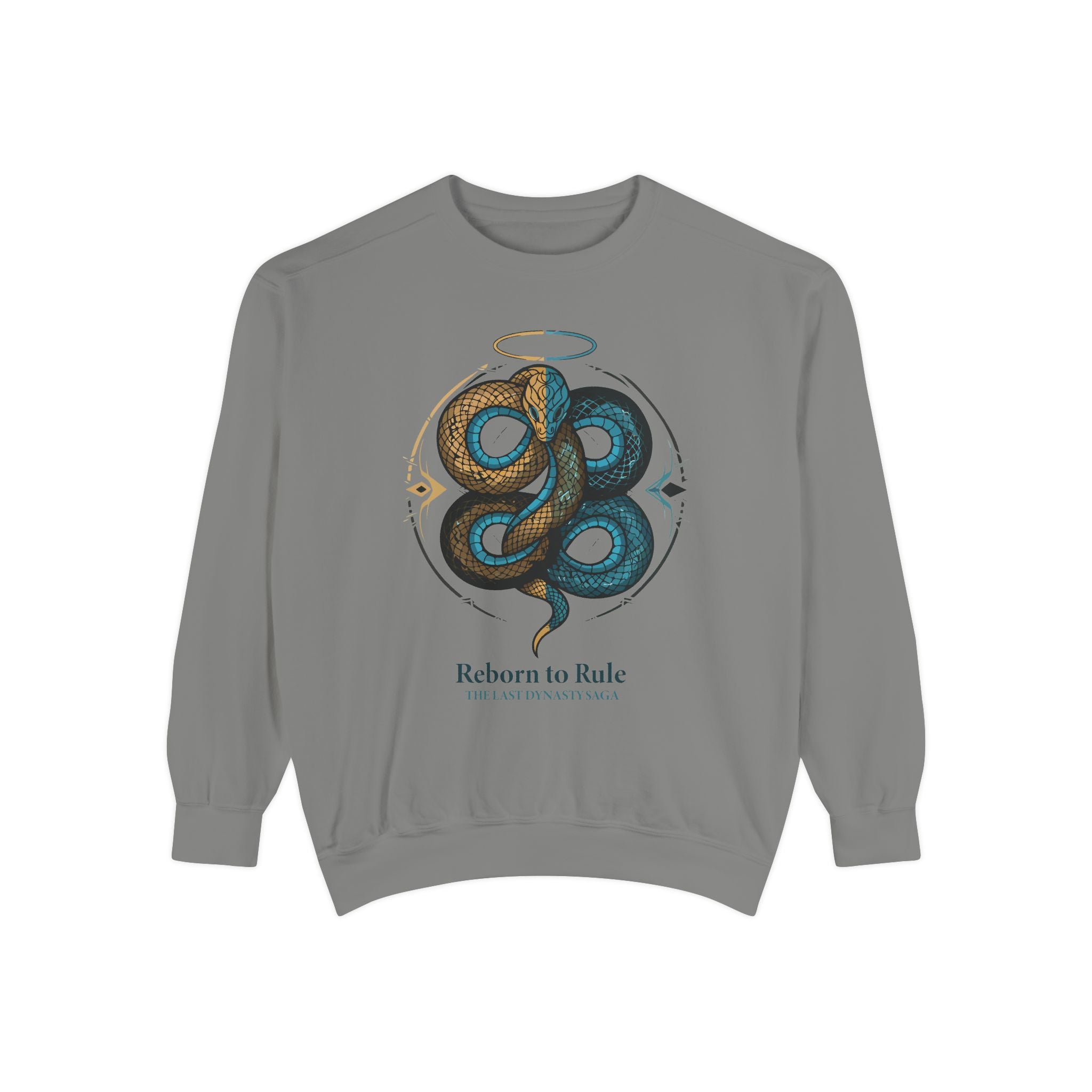 Snake Emblem Sweatshirt — "Reborn to Rule" Graphic Crewneck
