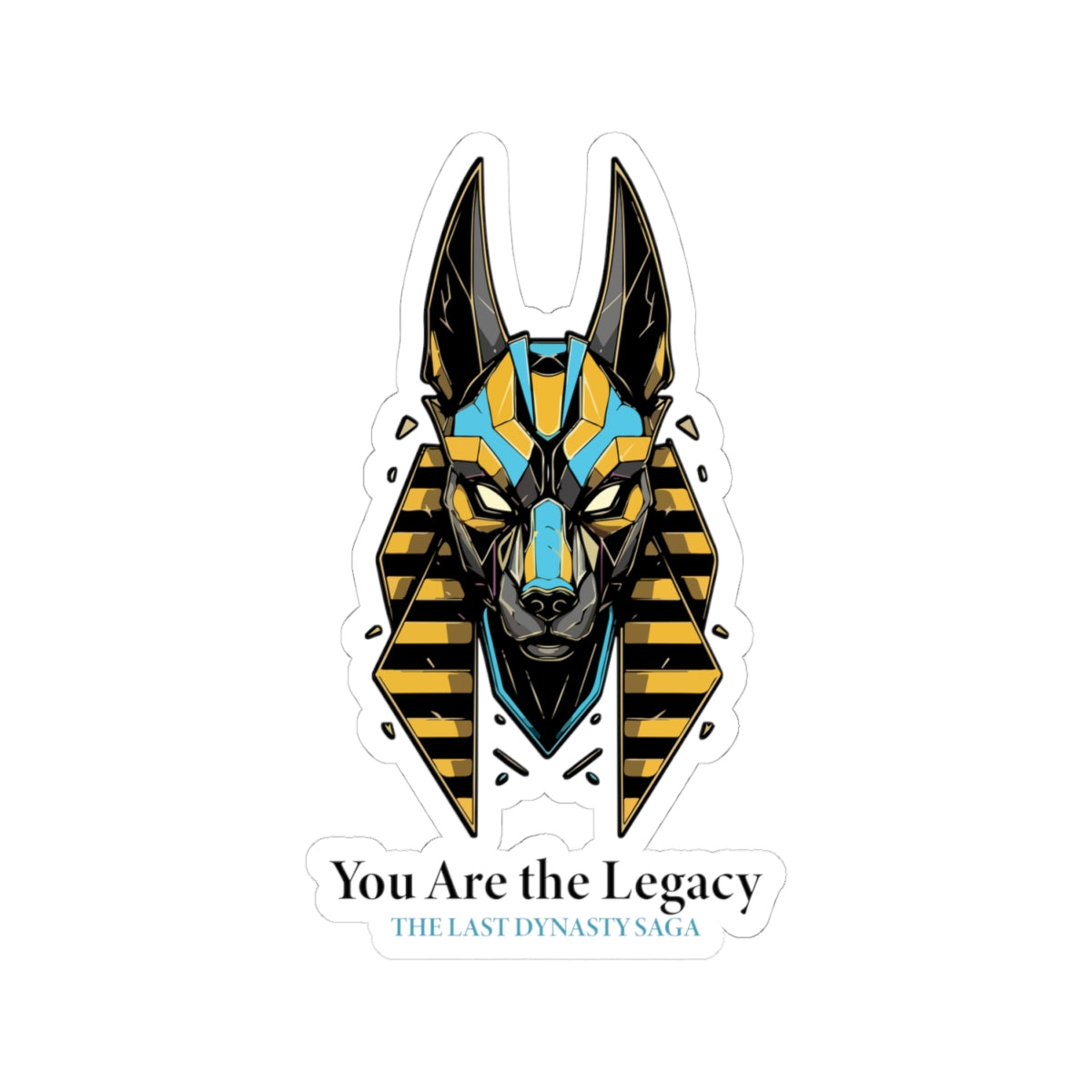 Last Dynasty Saga Sticker — Minimalist Retro Game Logo Kiss-Cut Sticker