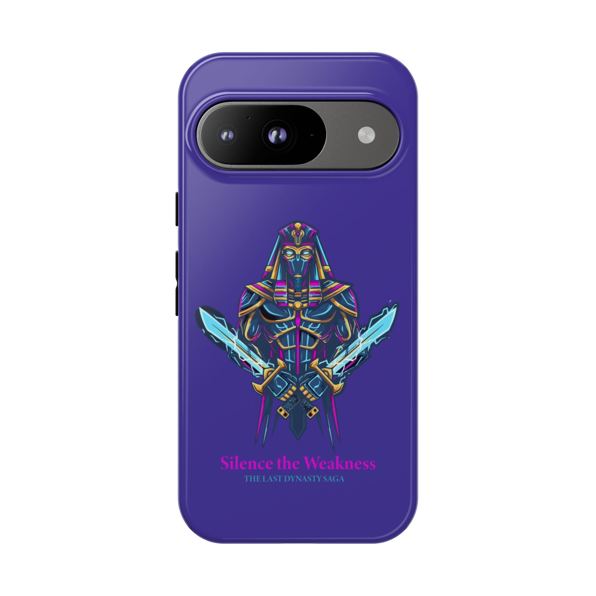 Phone Case — Neon Pharaoh Dual Swords "Silence the Weakness"