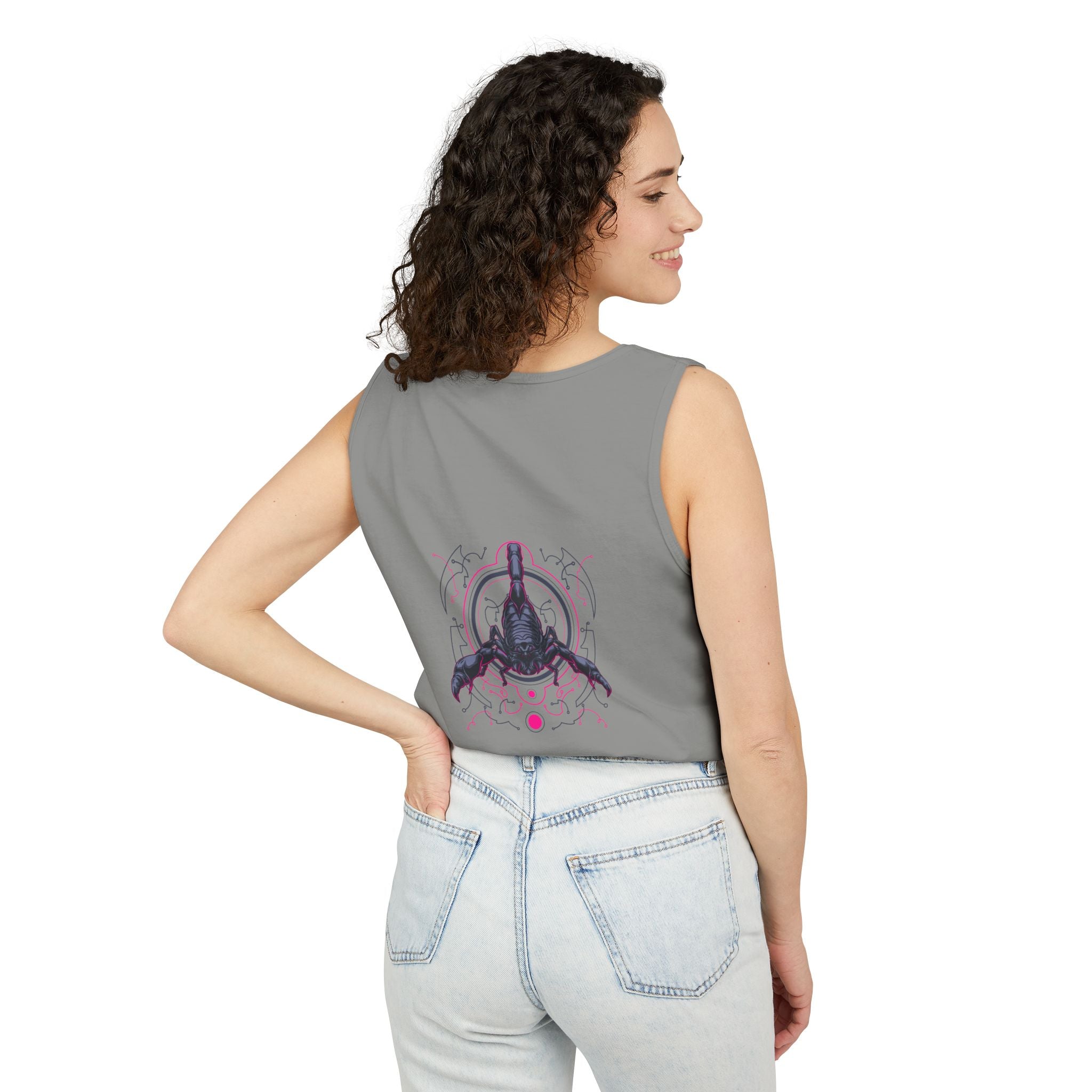 Scorpion Graphic Tank Top — Dark Cosmic Scorpion Art