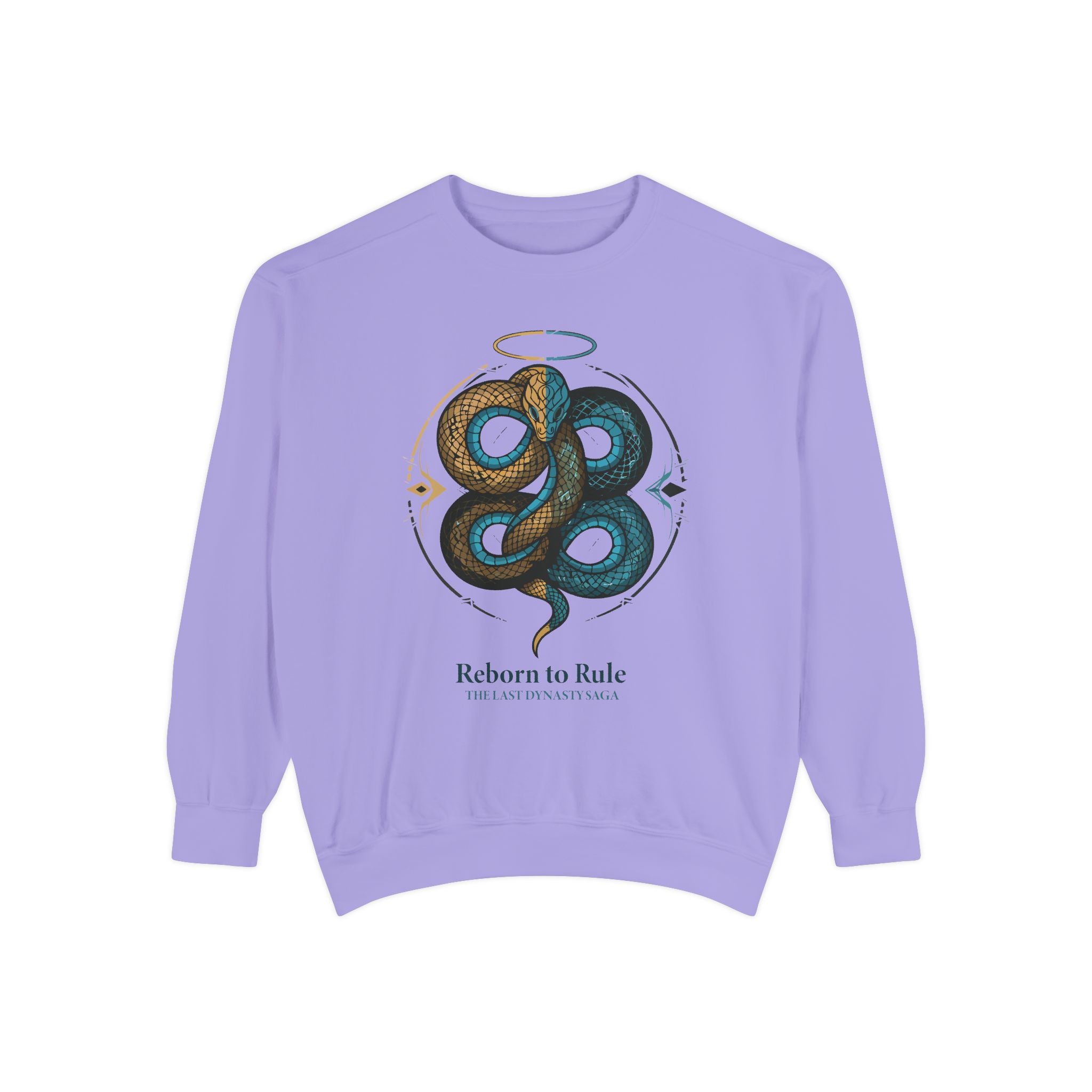 Snake Emblem Sweatshirt — "Reborn to Rule" Graphic Crewneck