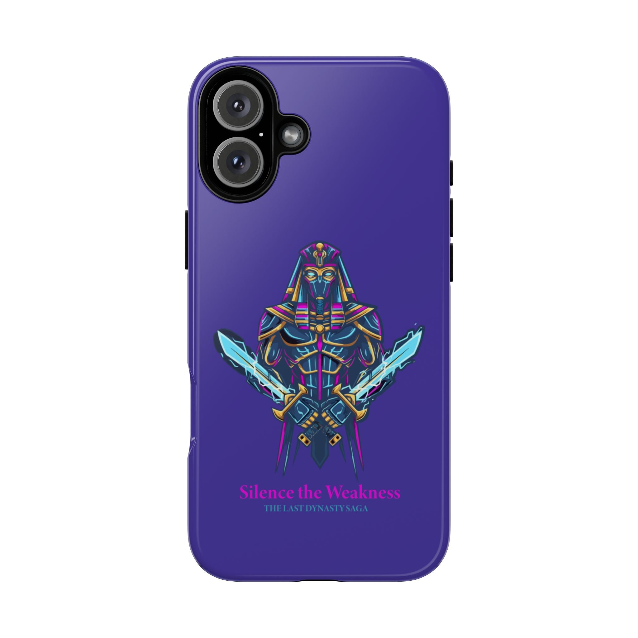Phone Case — Neon Pharaoh Dual Swords "Silence the Weakness"