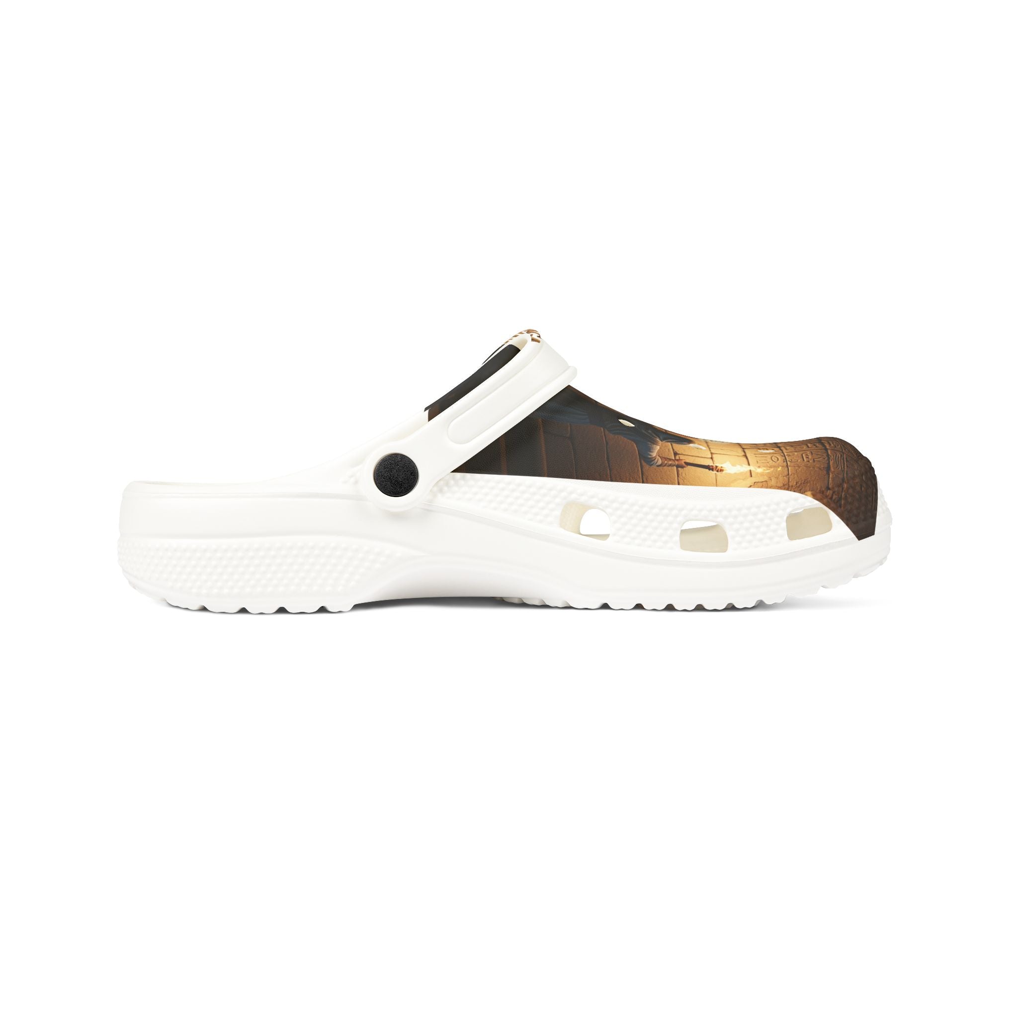 Printed EVA Foam Clogs — Warm Fireplace Photo All-Over Print