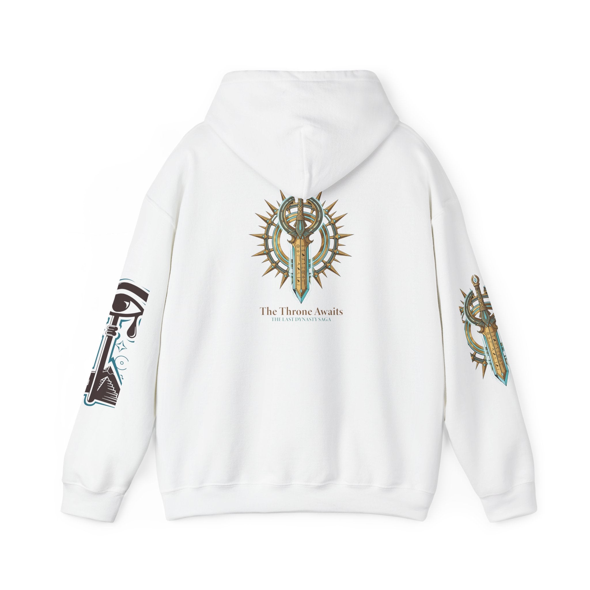 Rune Key Crest Hoodie — Fantasy Key & Winged Emblem Graphic Hoodie