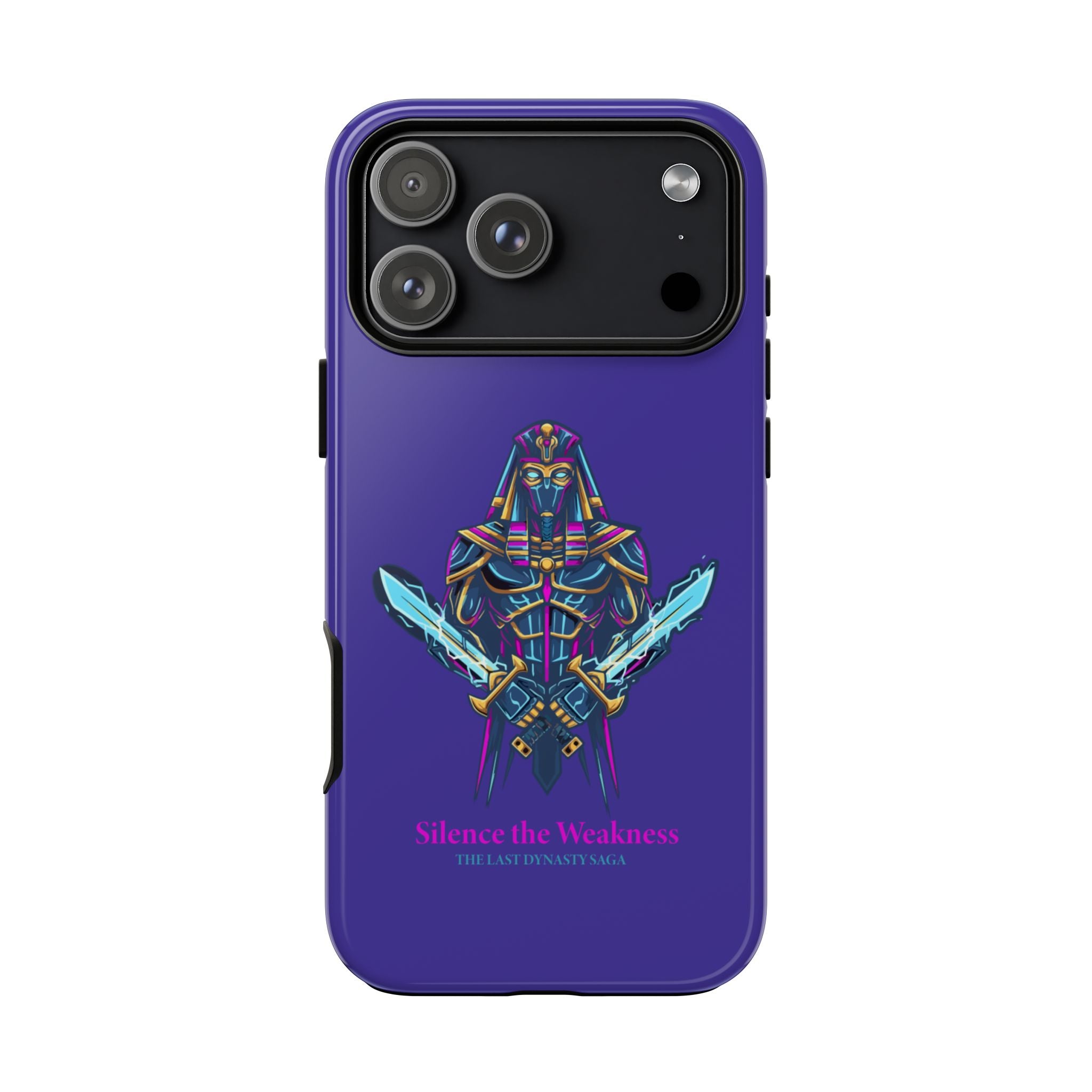 Phone Case — Neon Pharaoh Dual Swords "Silence the Weakness"