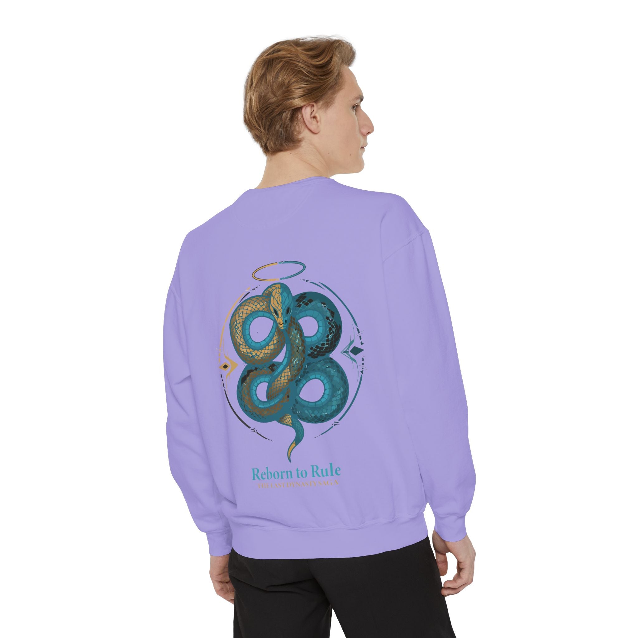 Snake Emblem Sweatshirt — "Reborn to Rule" Graphic Crewneck