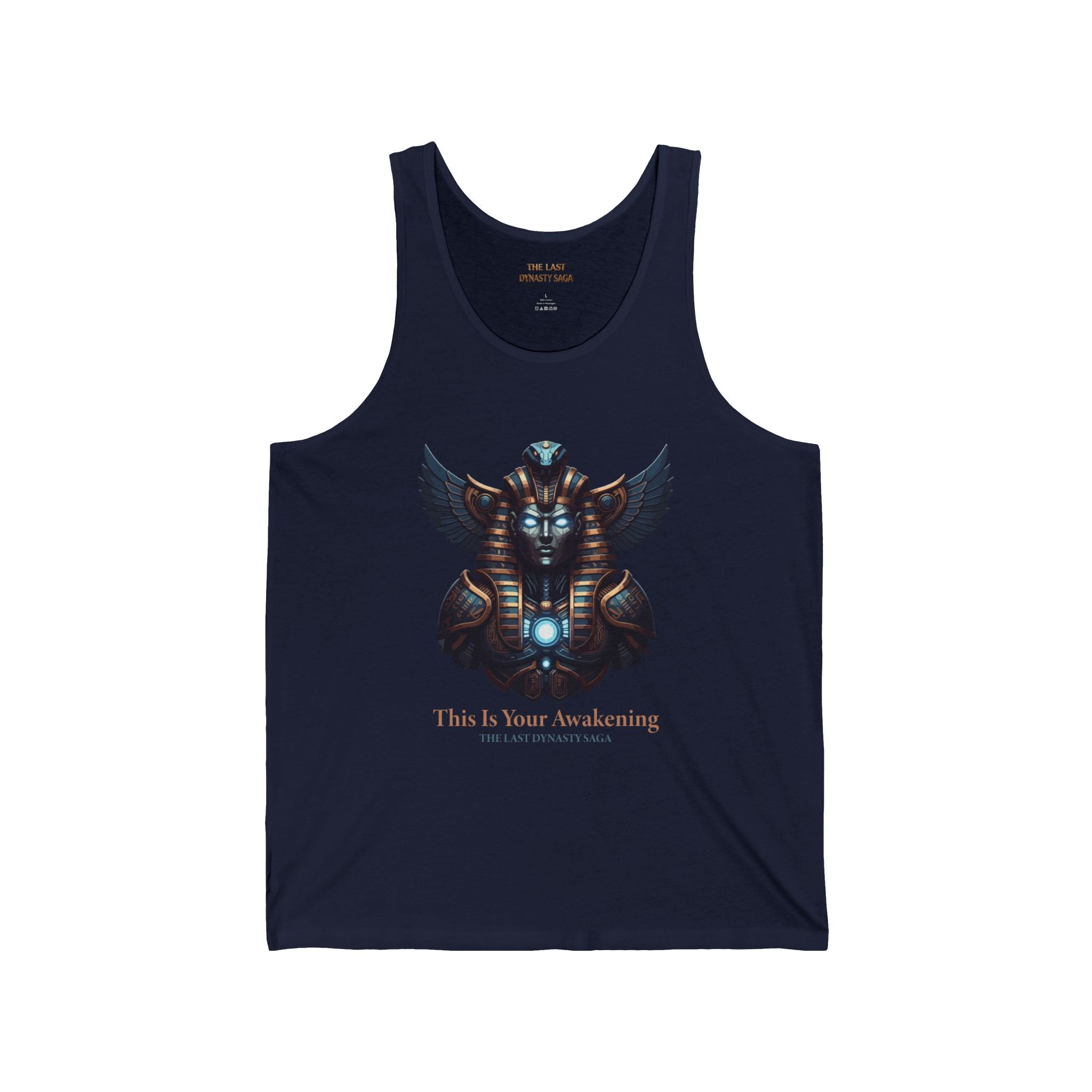 Egyptian Scarab & Eye Tank Top — "This Is Your Awakening" Spiritual Graphic Tank