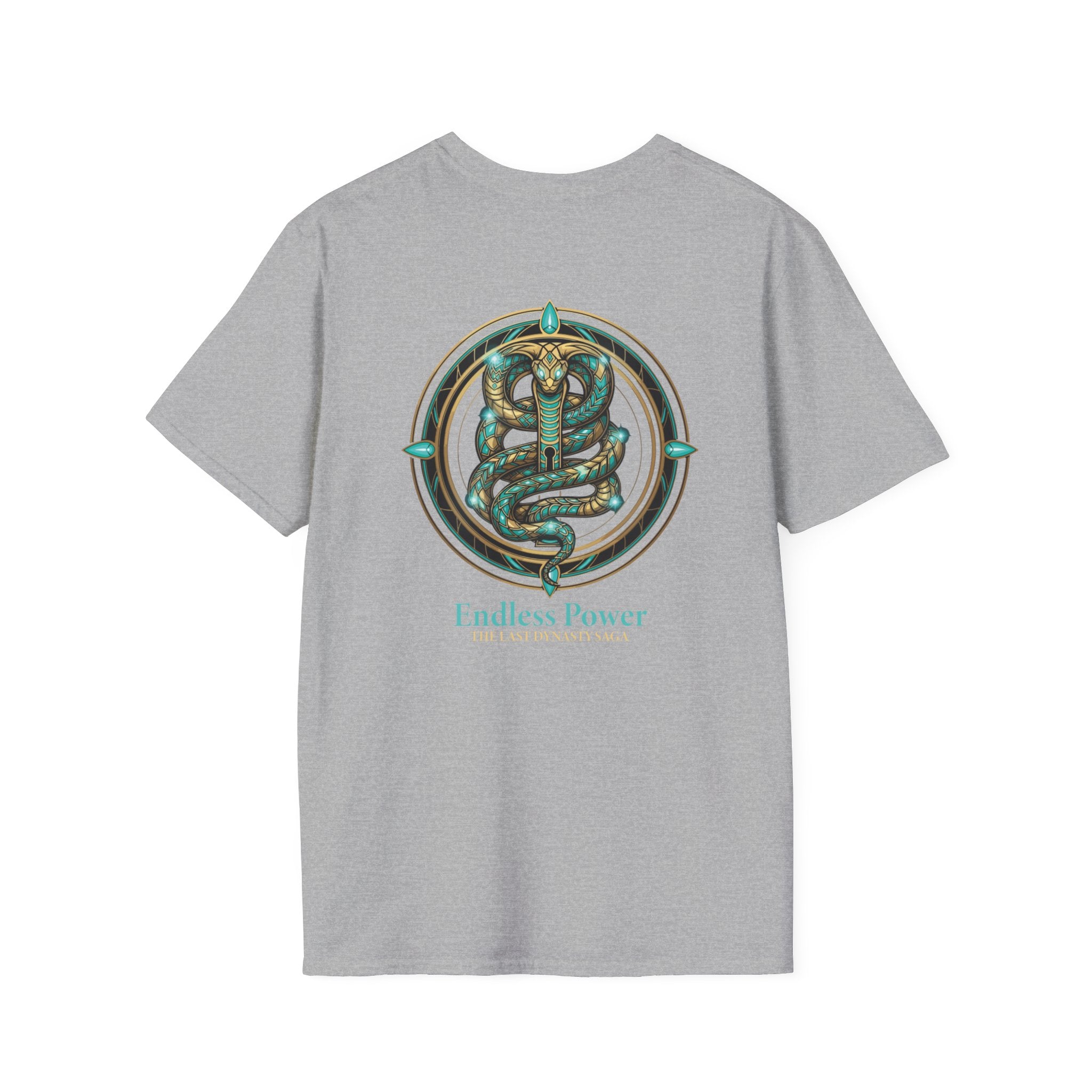 Egyptian Pharaoh Chest & Serpent Back T-Shirt — "This Is Your Awakening / Endless Power"
