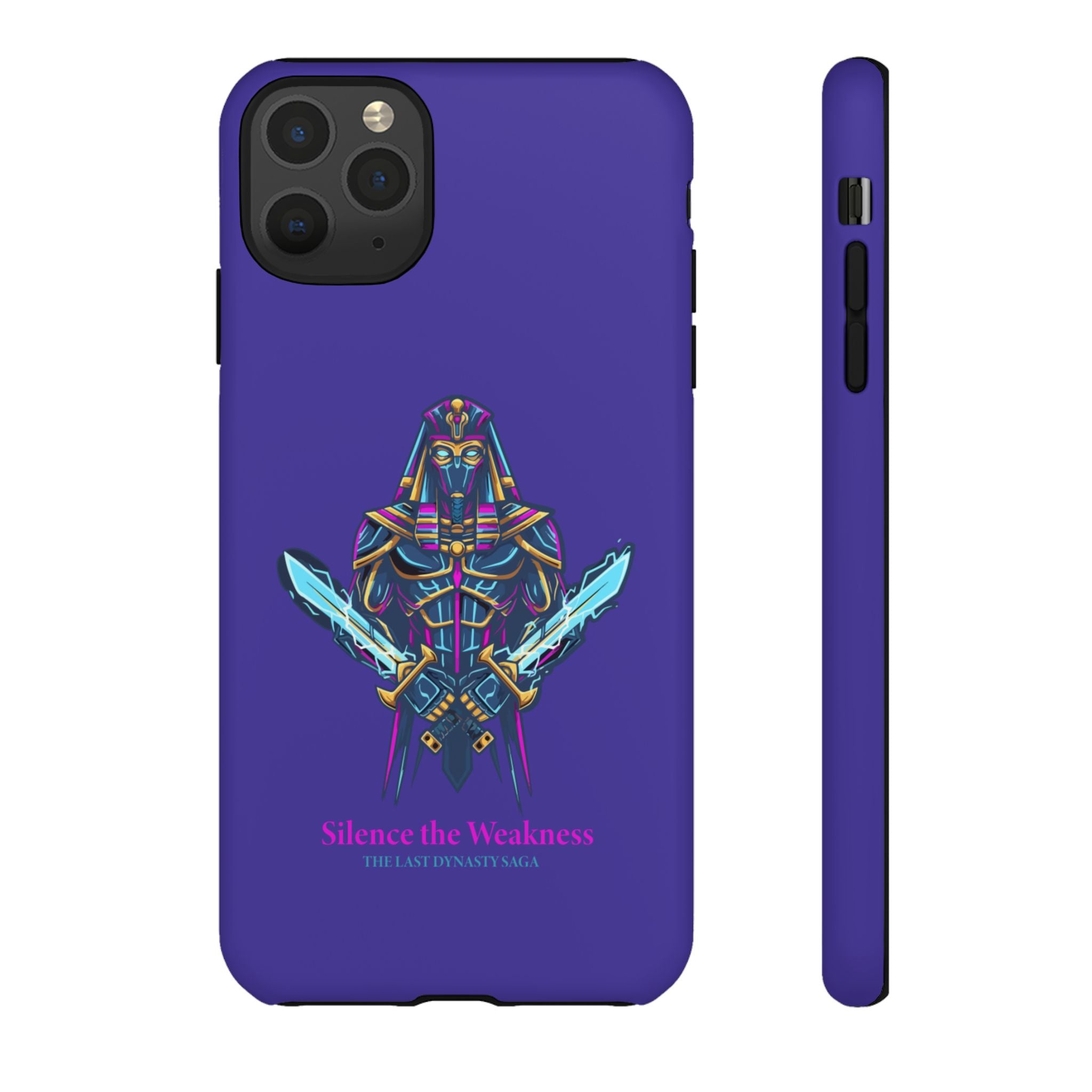 Phone Case — Neon Pharaoh Dual Swords "Silence the Weakness"