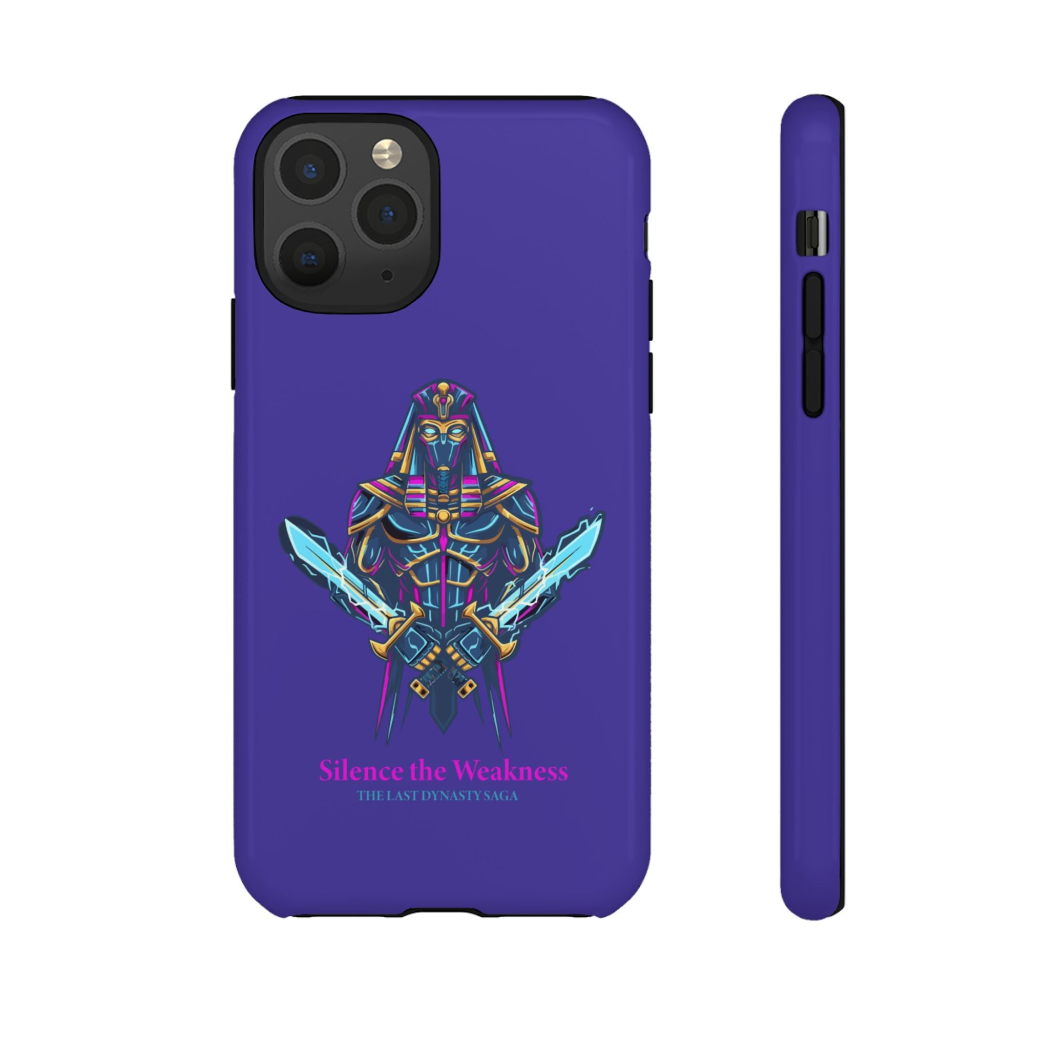 Phone Case — Neon Pharaoh Dual Swords "Silence the Weakness"