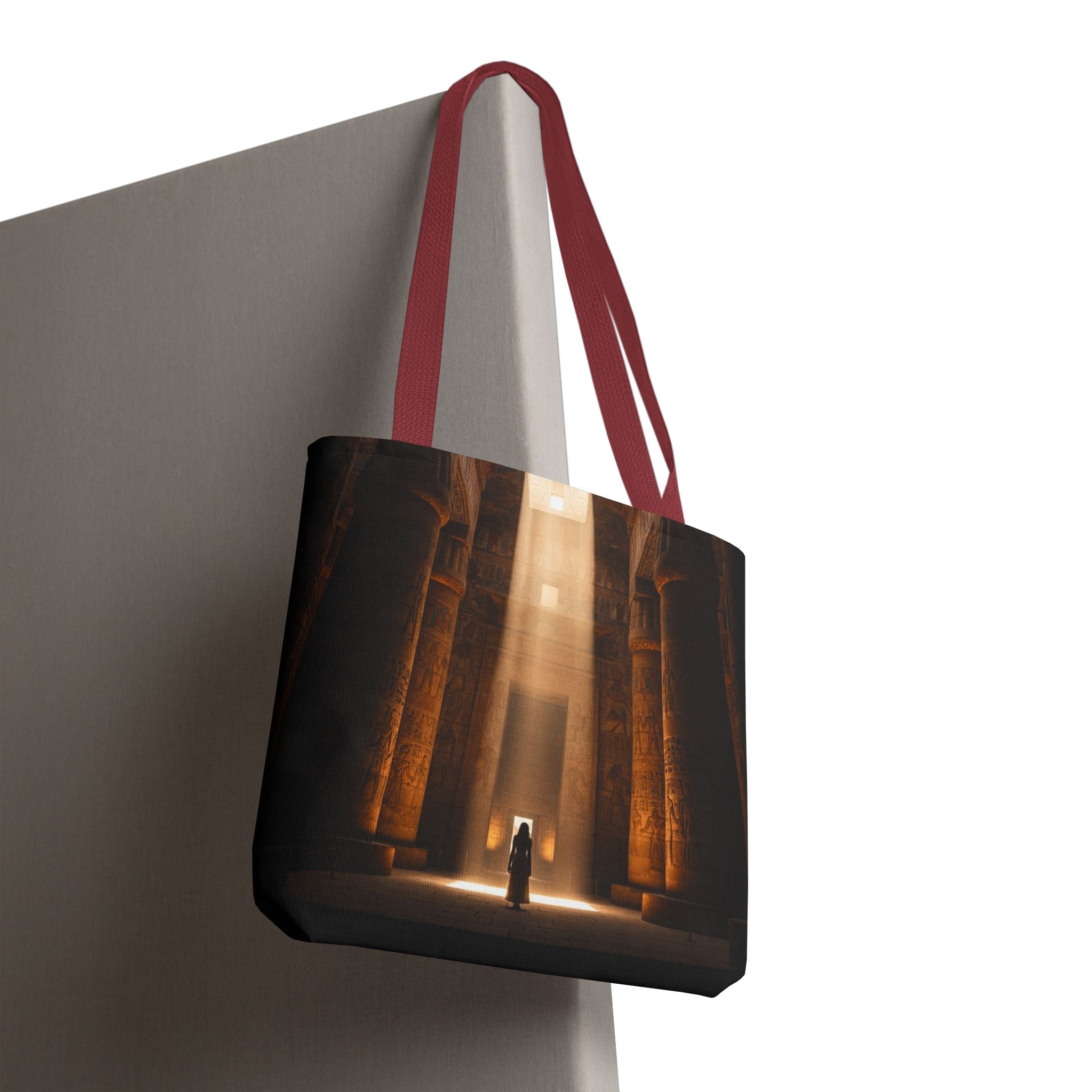 Mystic Temple Tote Bag — Ancient Light & Symbolic Wheel AOP Tote