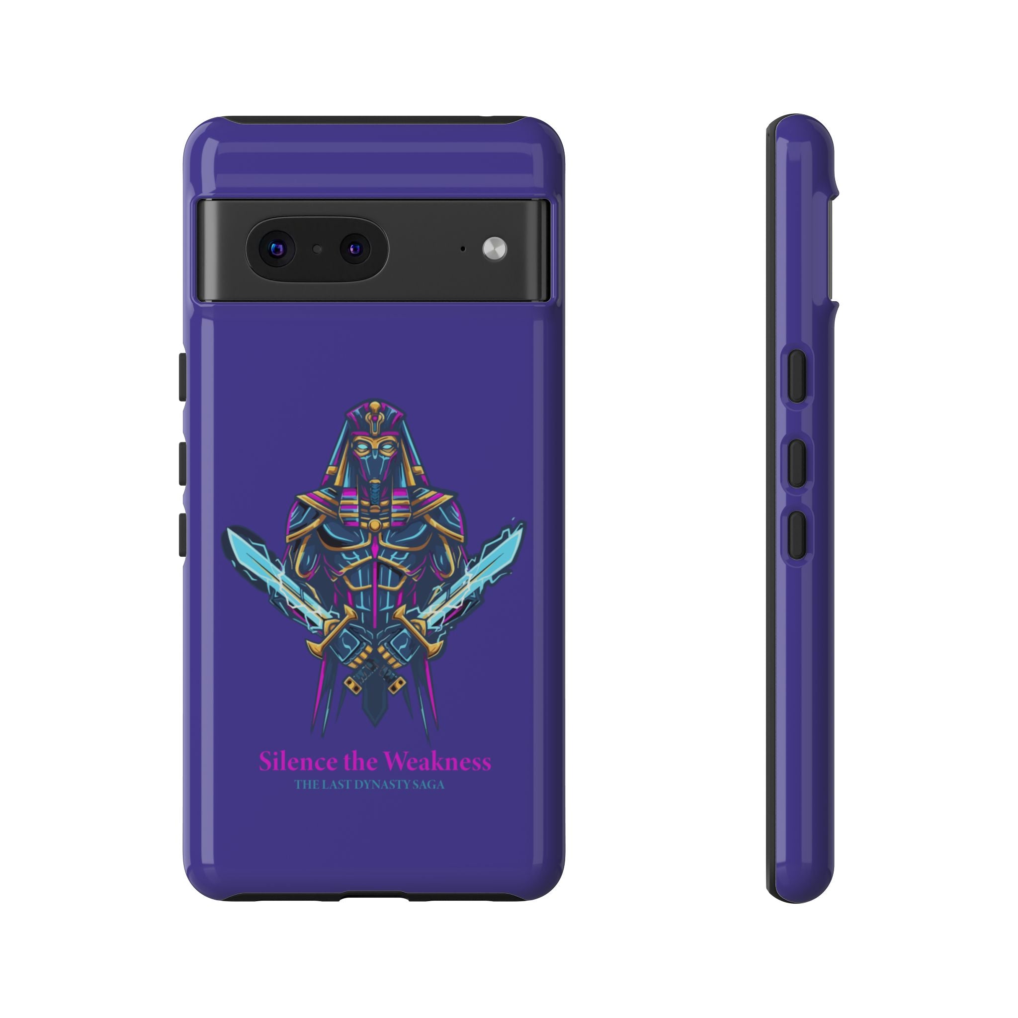 Phone Case — Neon Pharaoh Dual Swords "Silence the Weakness"
