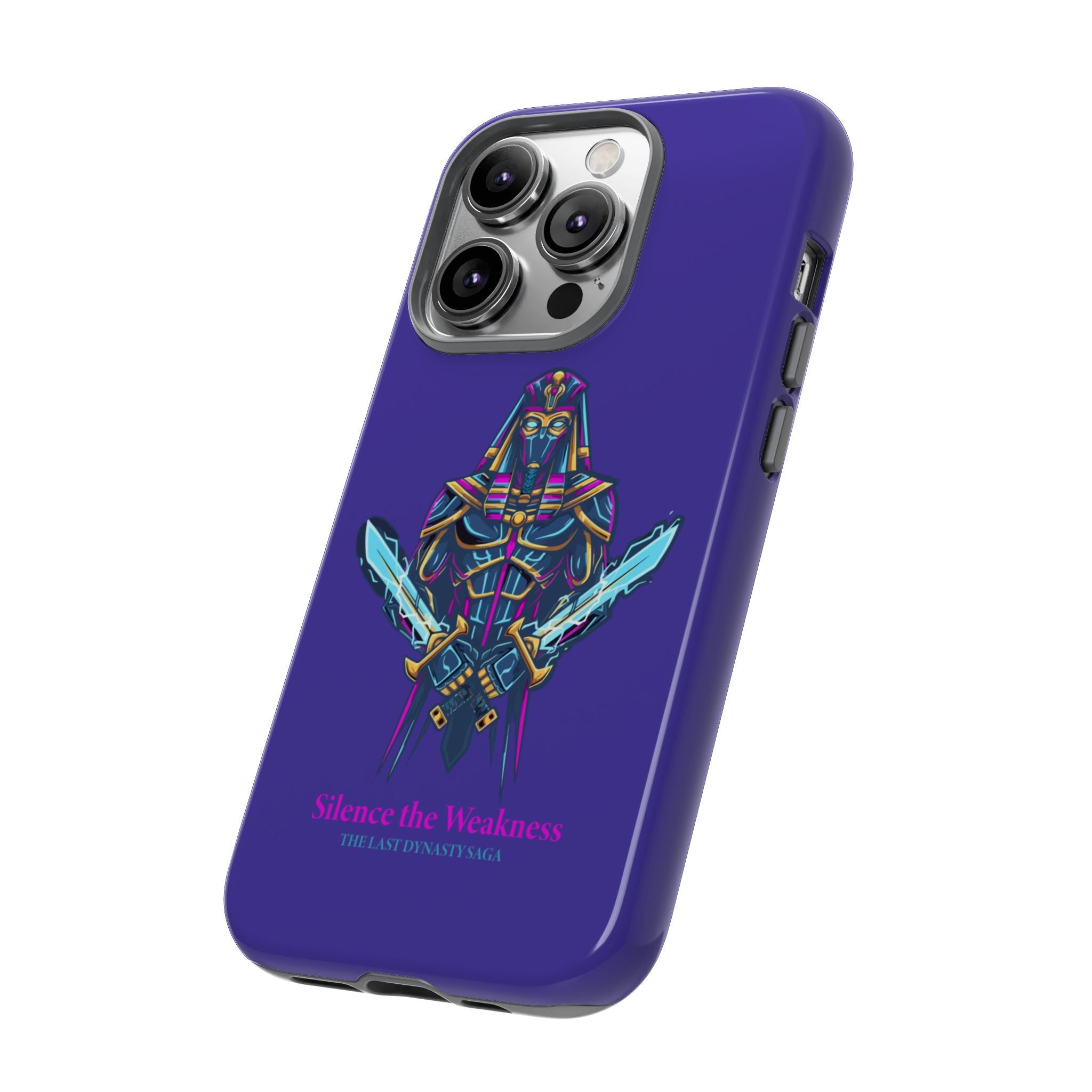 Phone Case — Neon Pharaoh Dual Swords "Silence the Weakness"