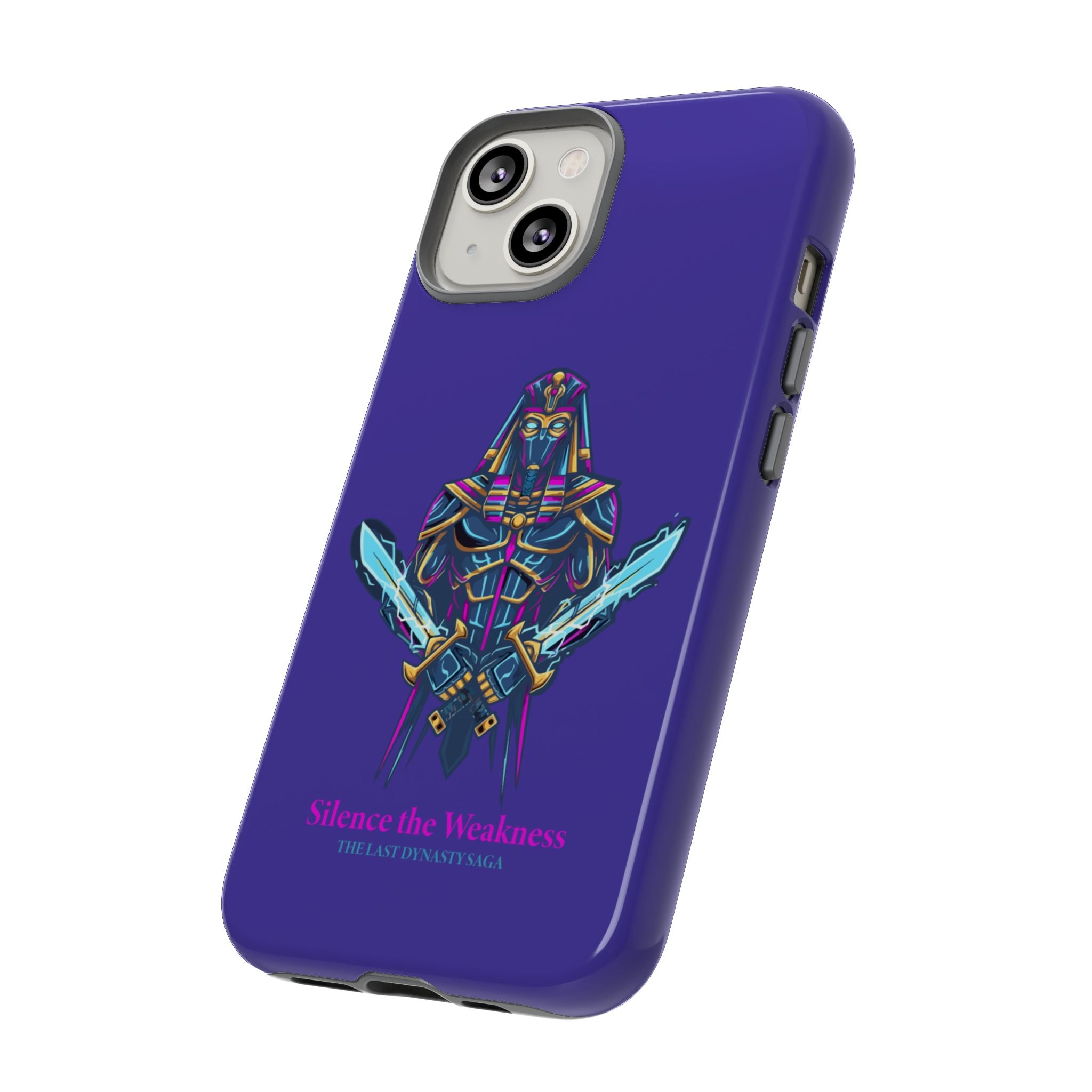 Phone Case — Neon Pharaoh Dual Swords "Silence the Weakness"
