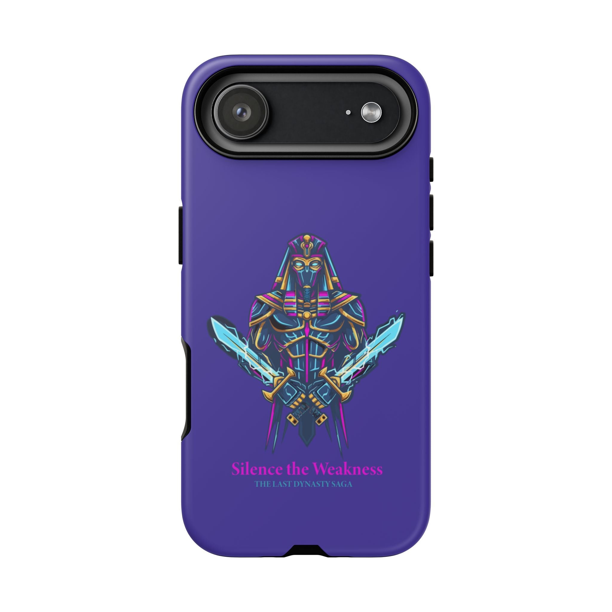 Phone Case — Neon Pharaoh Dual Swords "Silence the Weakness"