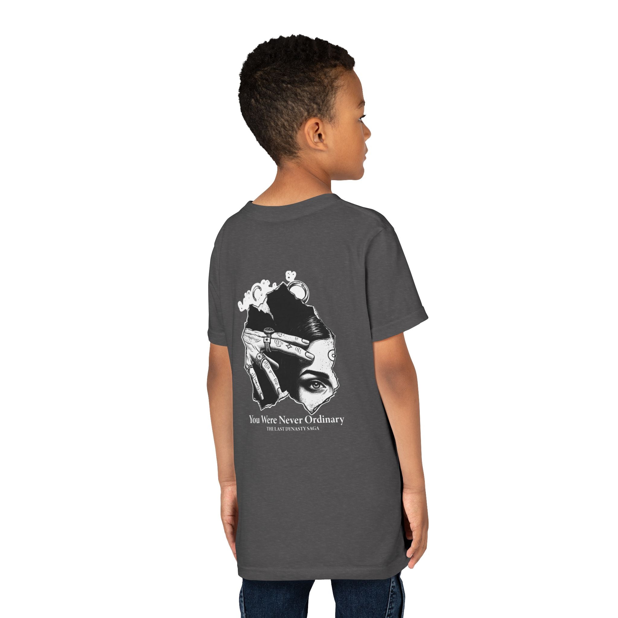 Youth Graphic Tee — THE SAGA Compass & Abstract Hero&