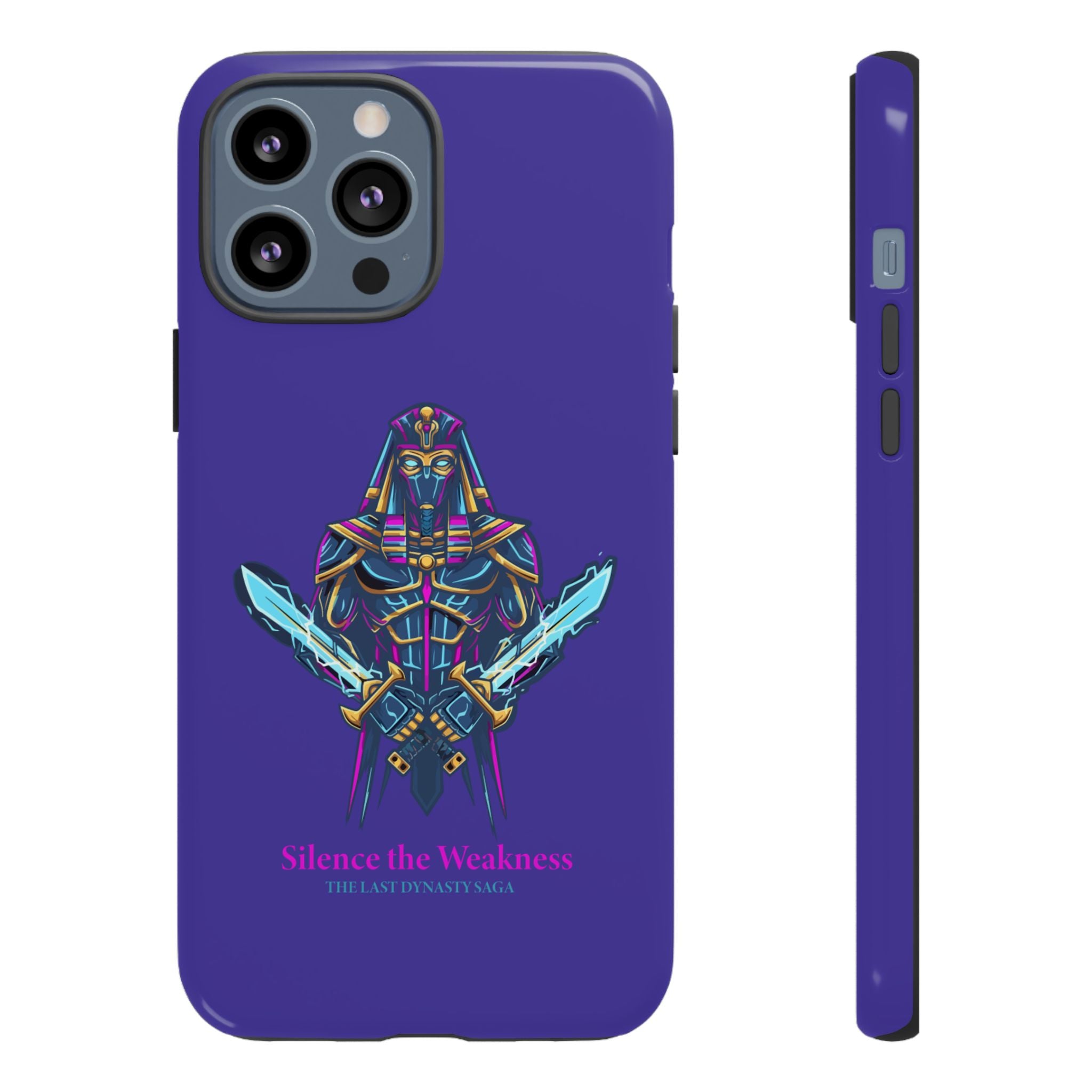 Phone Case — Neon Pharaoh Dual Swords "Silence the Weakness"