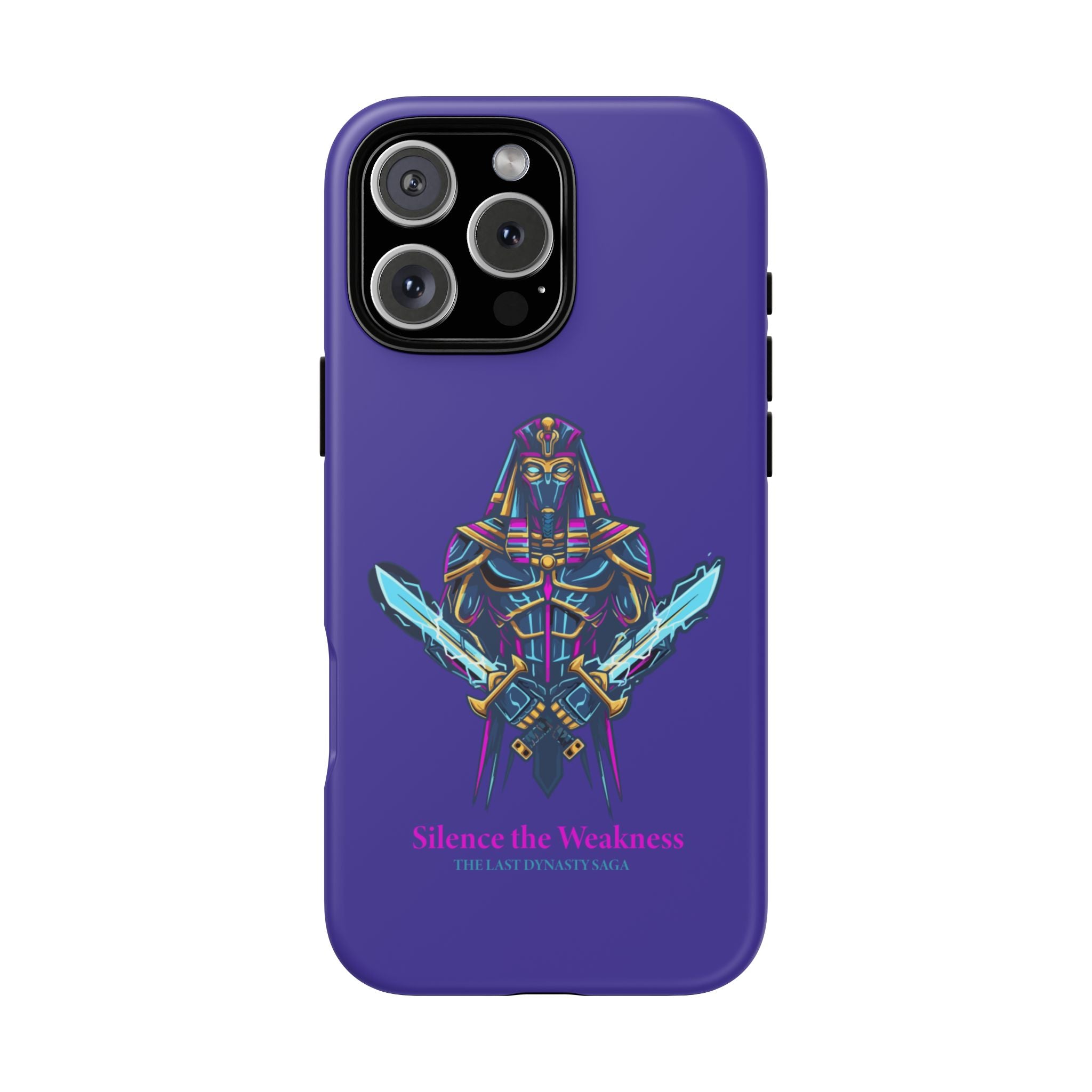 Phone Case — Neon Pharaoh Dual Swords "Silence the Weakness"