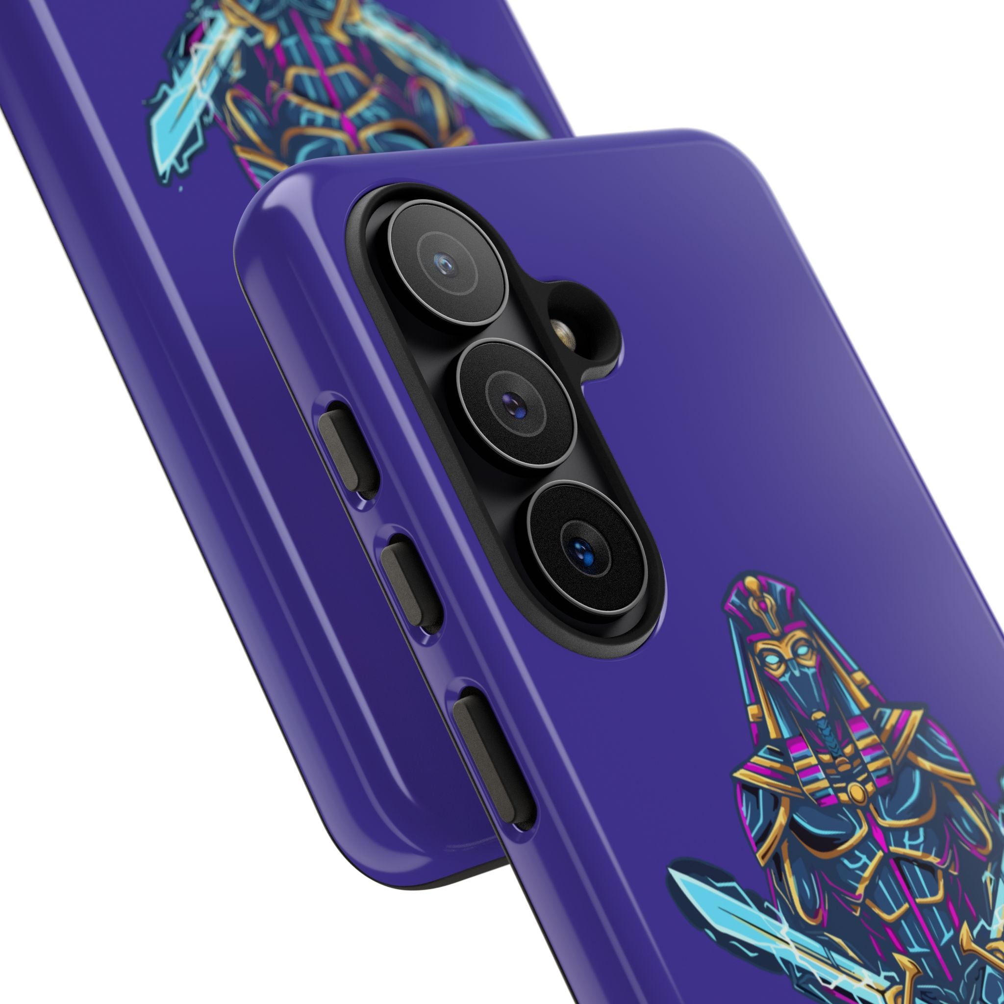 Phone Case — Neon Pharaoh Dual Swords "Silence the Weakness"