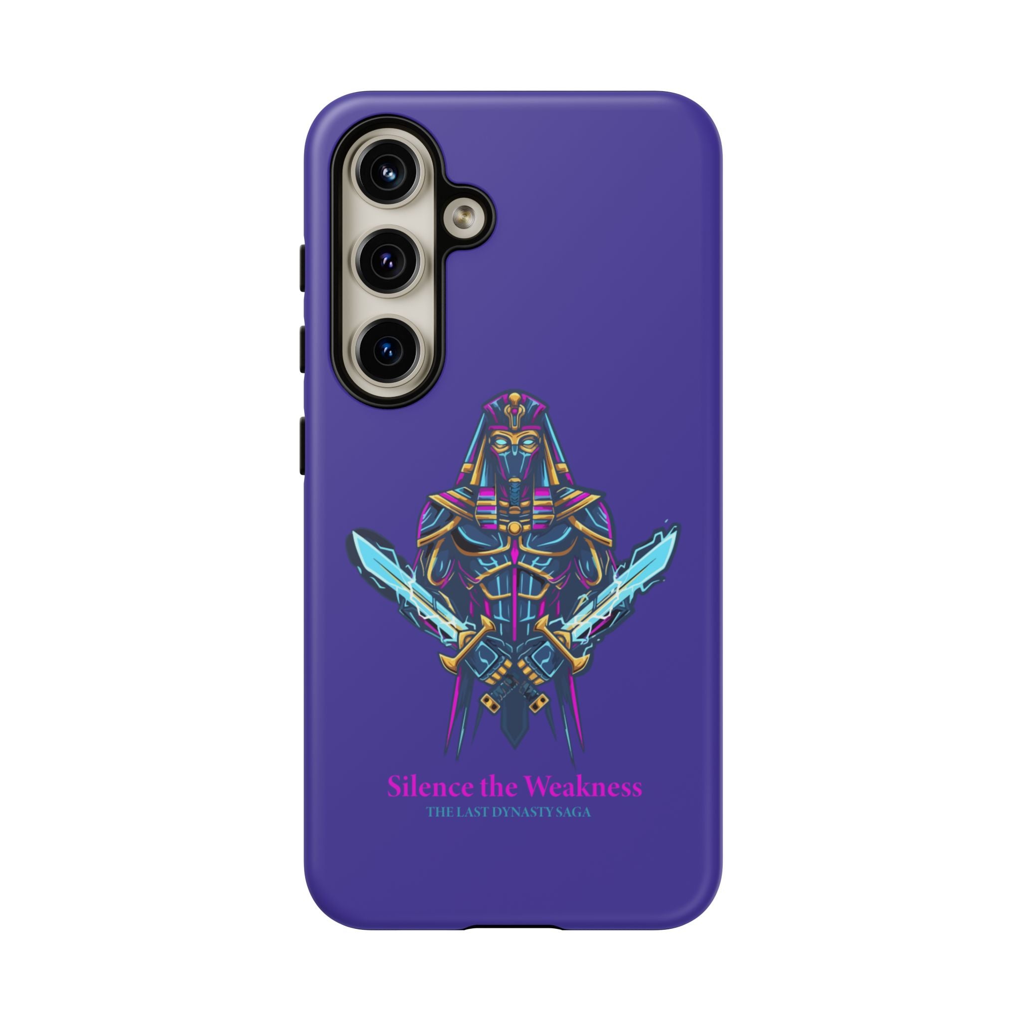 Phone Case — Neon Pharaoh Dual Swords "Silence the Weakness"